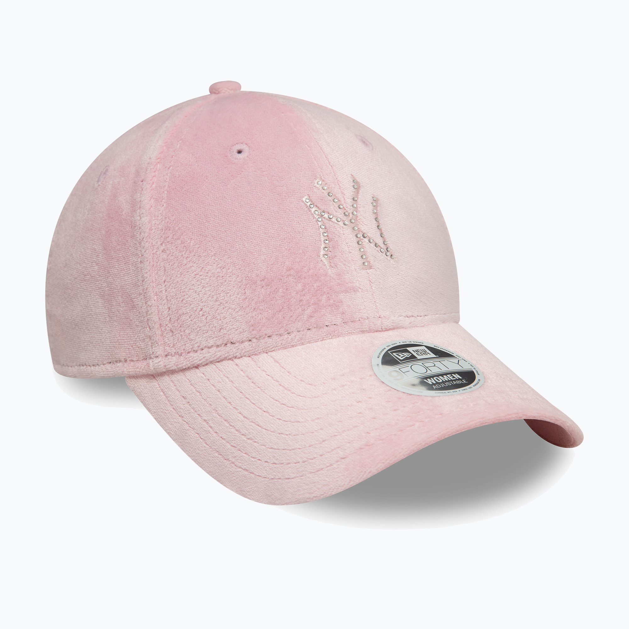 Czapka z daszkiem damska New Era Diamante Velour 9Forty New York Yankees dark pink | WYSYŁKA W 24H | 30 DNI NA ZWROT