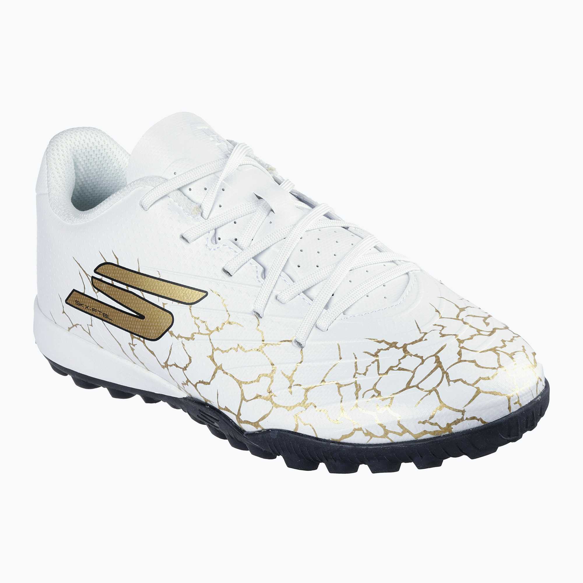 Buty piłkarskie dziecięce SKECHERS Skx_1.5 Youth Jr TF white/gold | WYSYŁKA W 24H | 30 DNI NA ZWROT