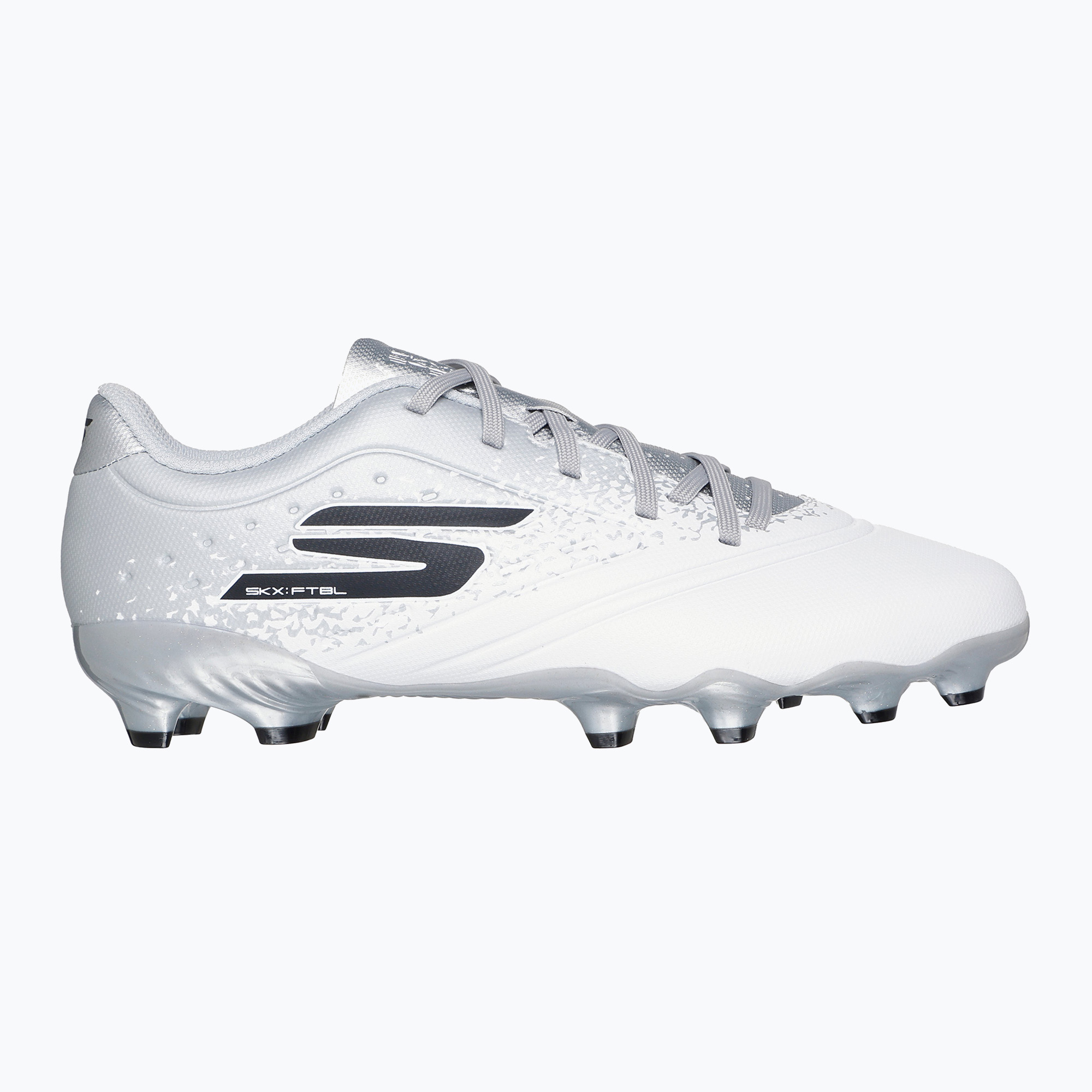 Buty piłkarskie dziecięce SKECHERS Razor 1.5 Youth Jr FG white/silver | WYSYŁKA W 24H | 30 DNI NA ZWROT