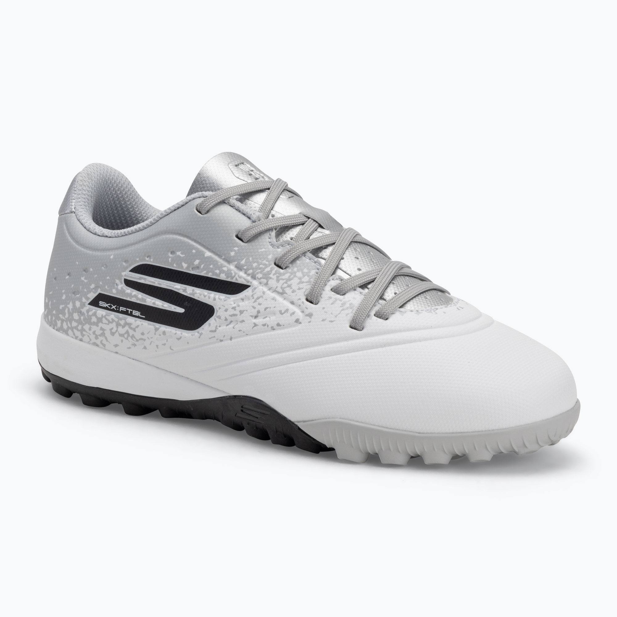Buty piłkarskie dziecięce SKECHERS Razor 1.5 Youth Jr TF white/silver 