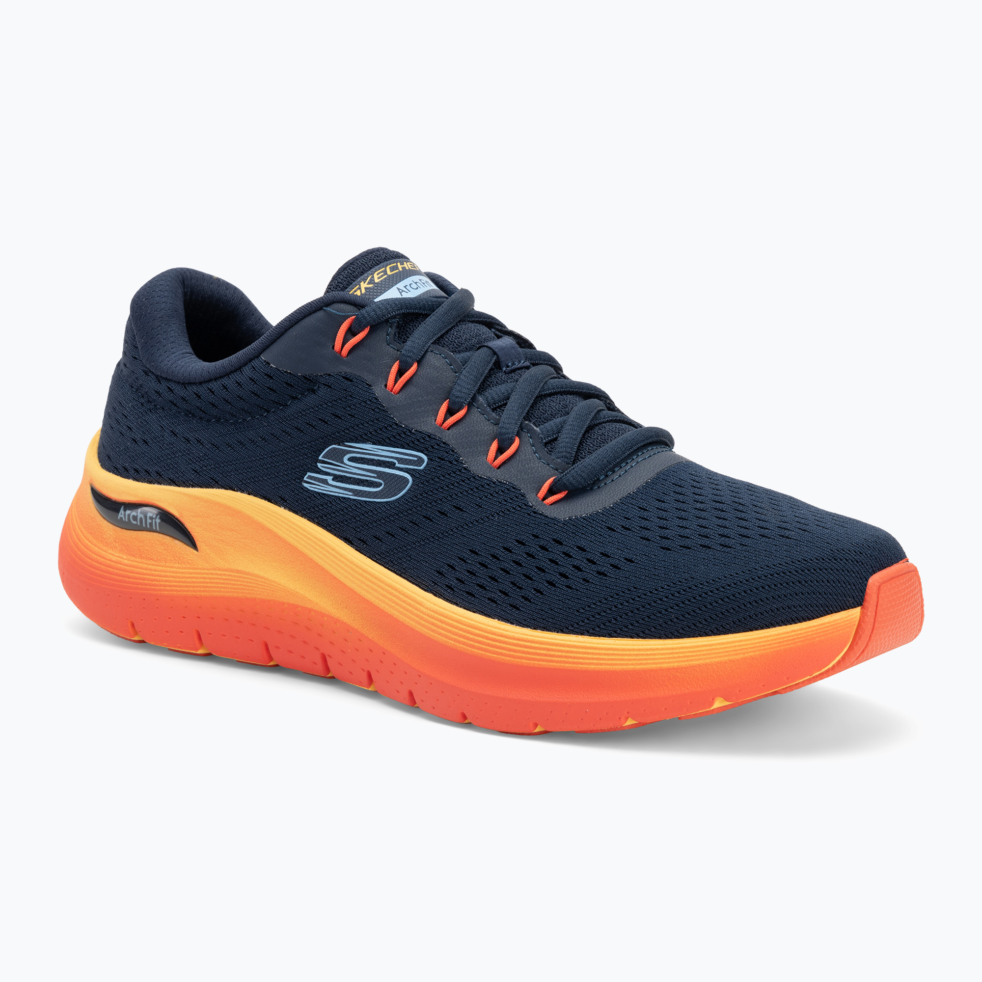 Buty męskie SKECHERS Arch Fit 2.0 navy leather/multi trim 