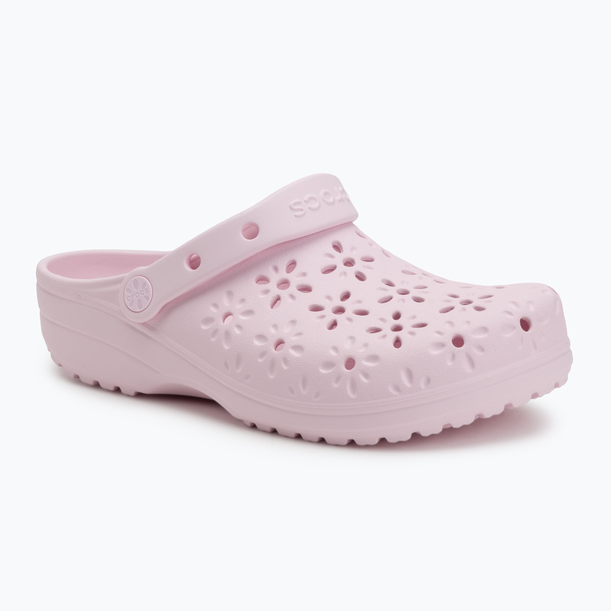 Klapki Crocs Classic Floral Cutout Clog pink milk 