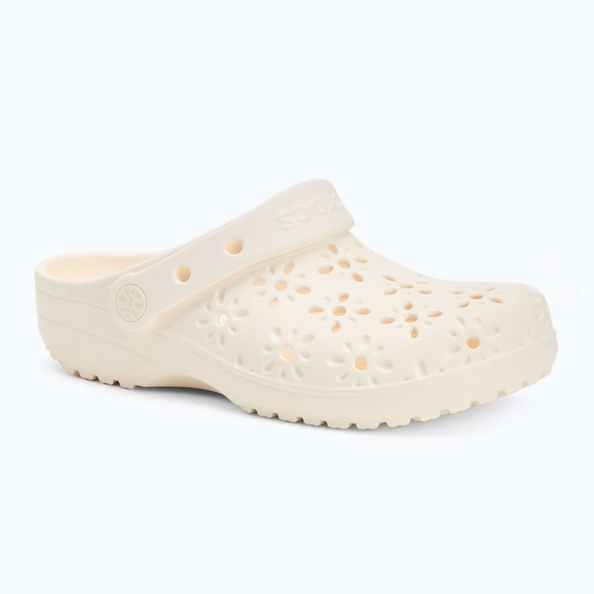 Klapki dziecięce Crocs Classic Floral Cutout Clog Kids chalk | WYSYŁKA W 24H | 30 DNI NA ZWROT