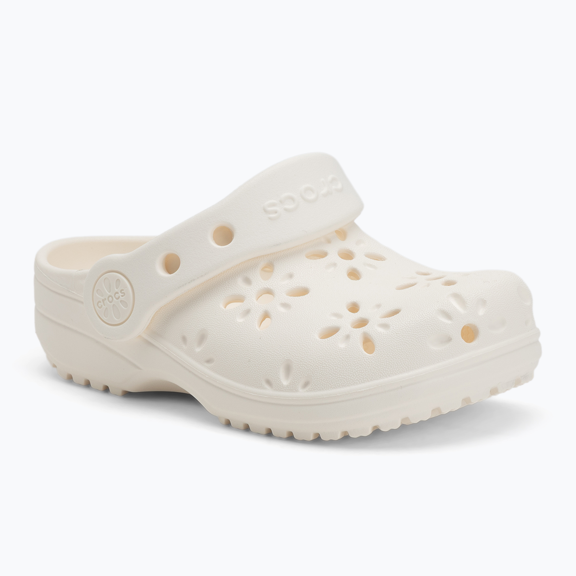 Klapki dziecięce Crocs Classic Floral Cutout Clog Kids Toddler chalk 