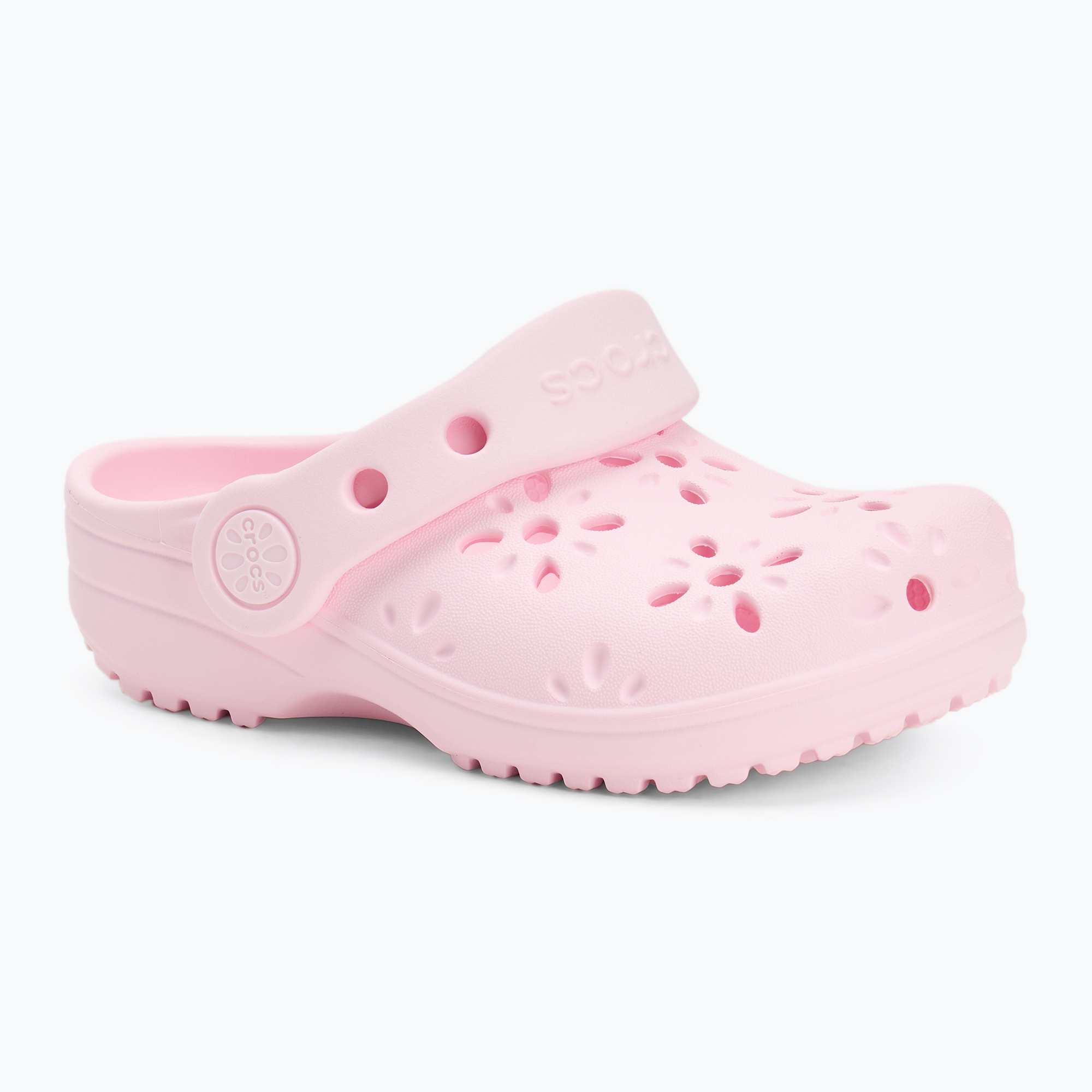 Klapki dziecięce Crocs Classic Floral Cutout Clog Kids Toddler pink milk | WYSYŁKA W 24H | 30 DNI NA ZWROT