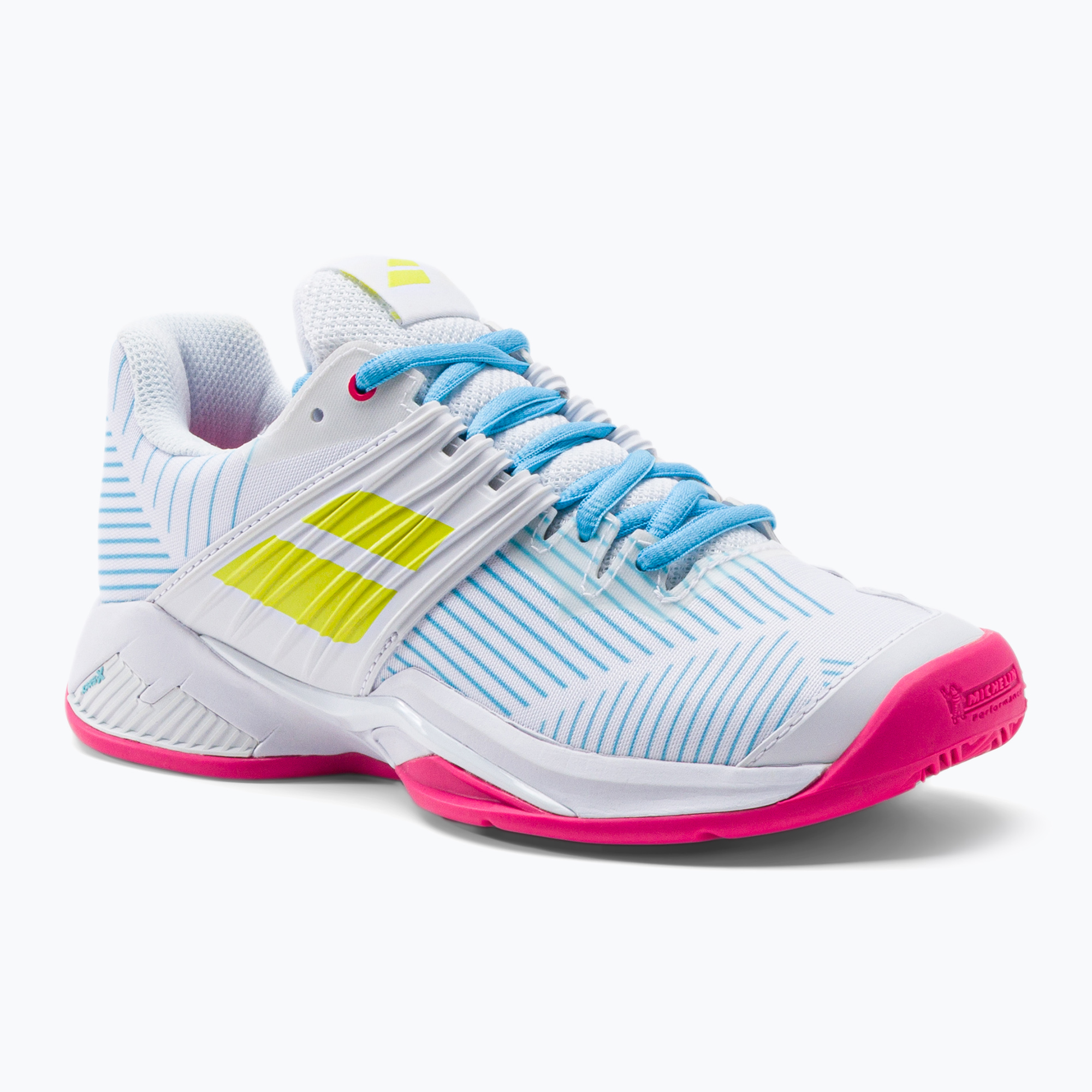 Buty do tenisa damskie Babolat 22 Propulse Fury Clay white/sulphur spring | WYSYŁKA W 24H | 30 DNI NA ZWROT