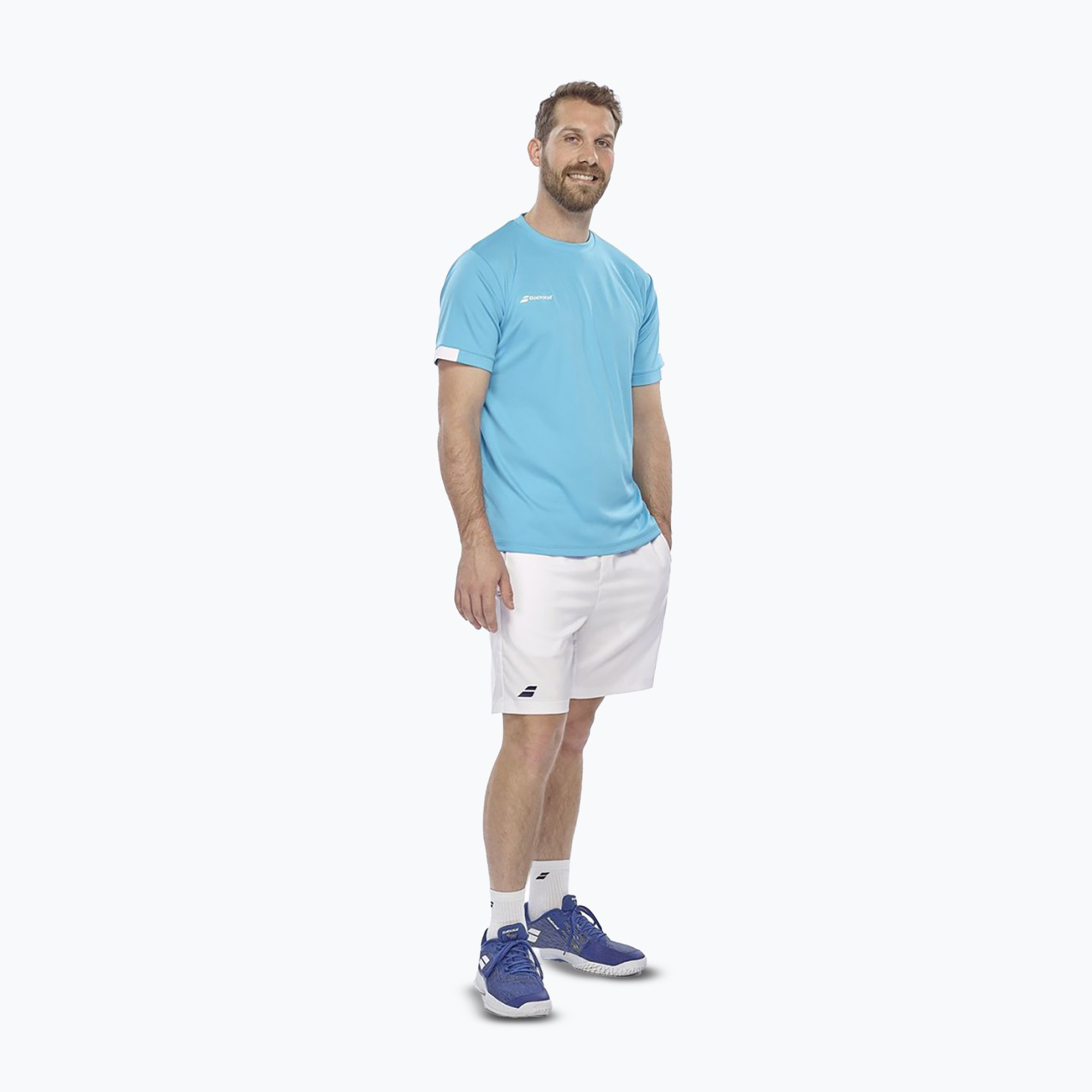 Koszulka męska Babolat Play Crew Neck cyan blue 