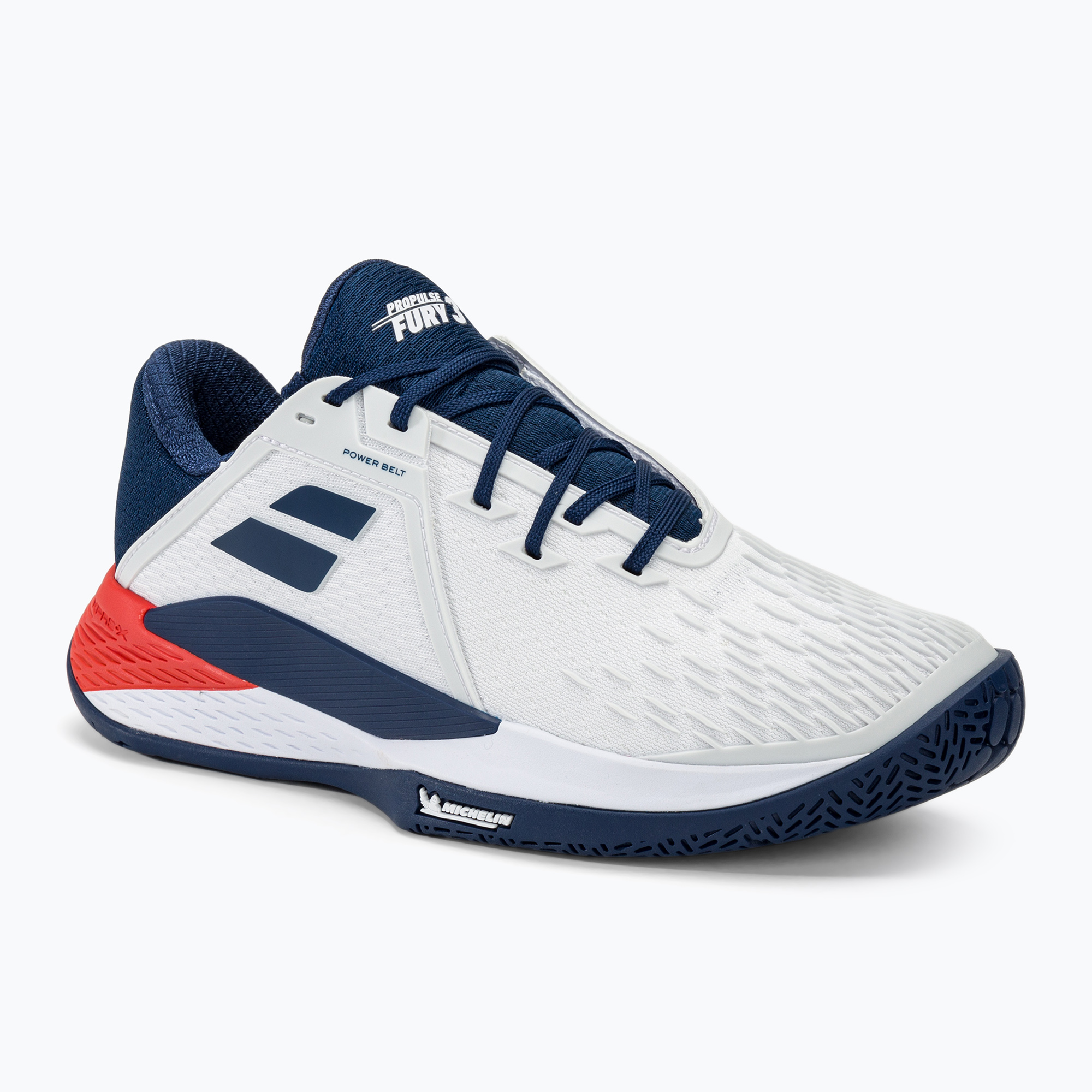 Buty do tenisa męskie Babolat Propulse Fury 3 All Court white/estate blue 30S24208 