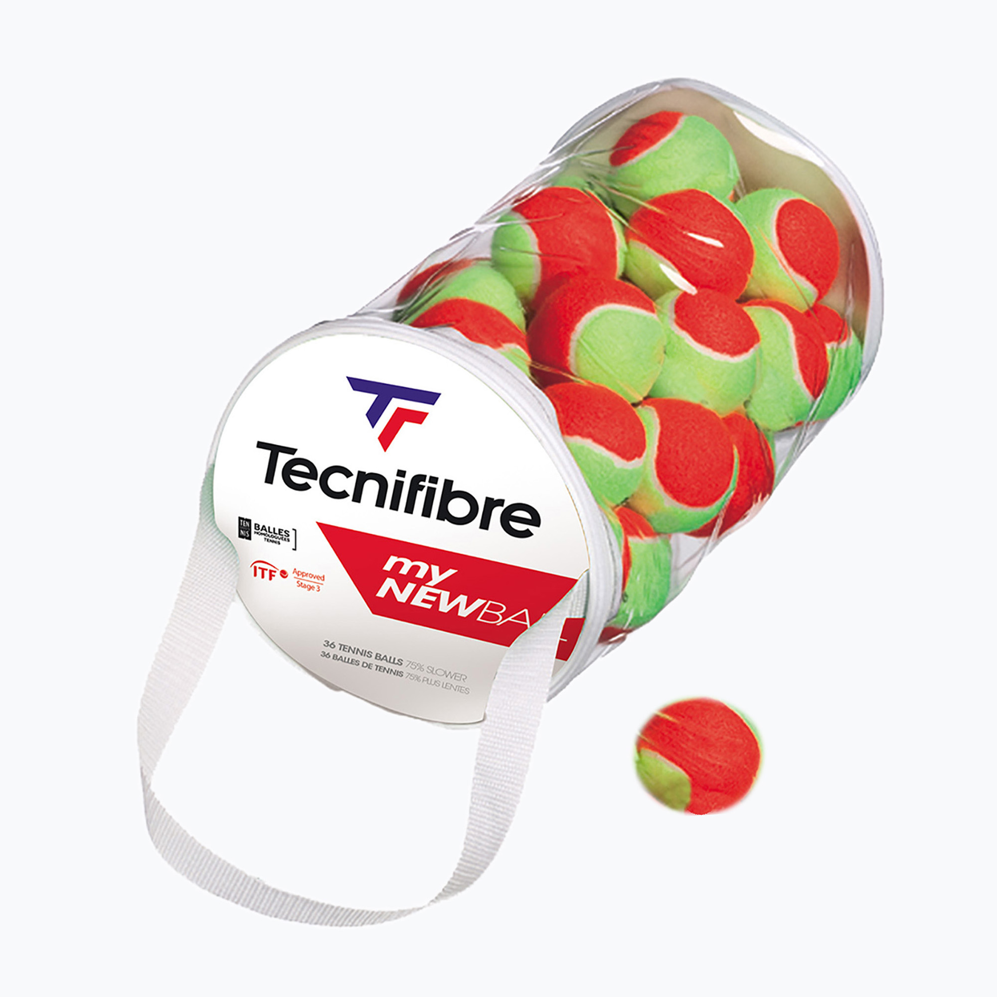 Piłki tenisowe Tecnifibre My New Ball Bag 36 szt. red 