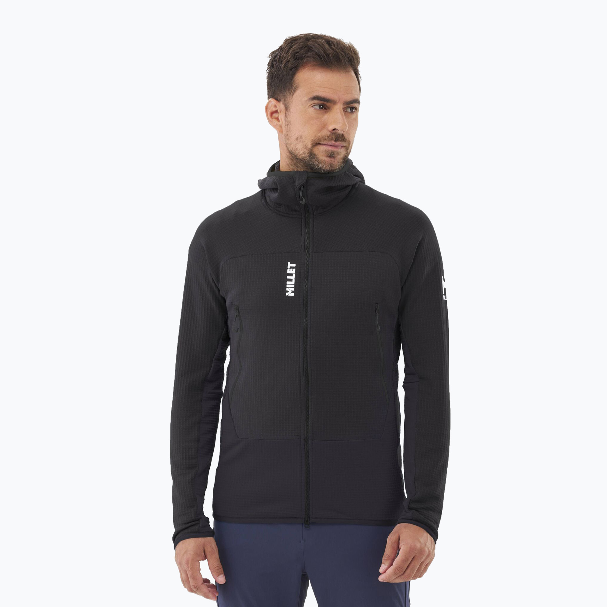 Bluza męska Millet Fusion Grid Hoodie black/noir | WYSYŁKA W 24H | 30 DNI NA ZWROT