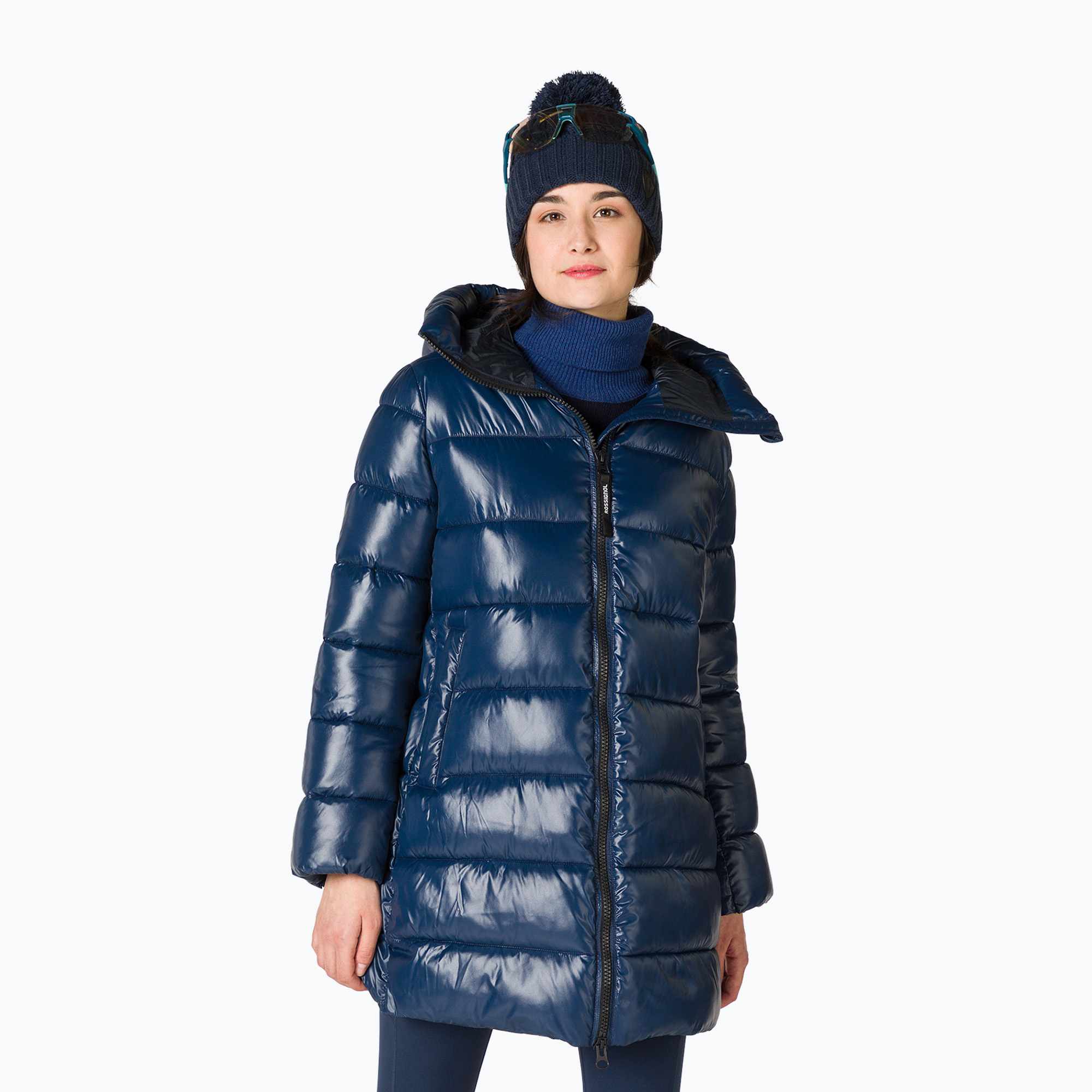 Płaszcz puchowy damski Rossignol Shiny Parka dark navy | WYSYŁKA W 24H | 30 DNI NA ZWROT