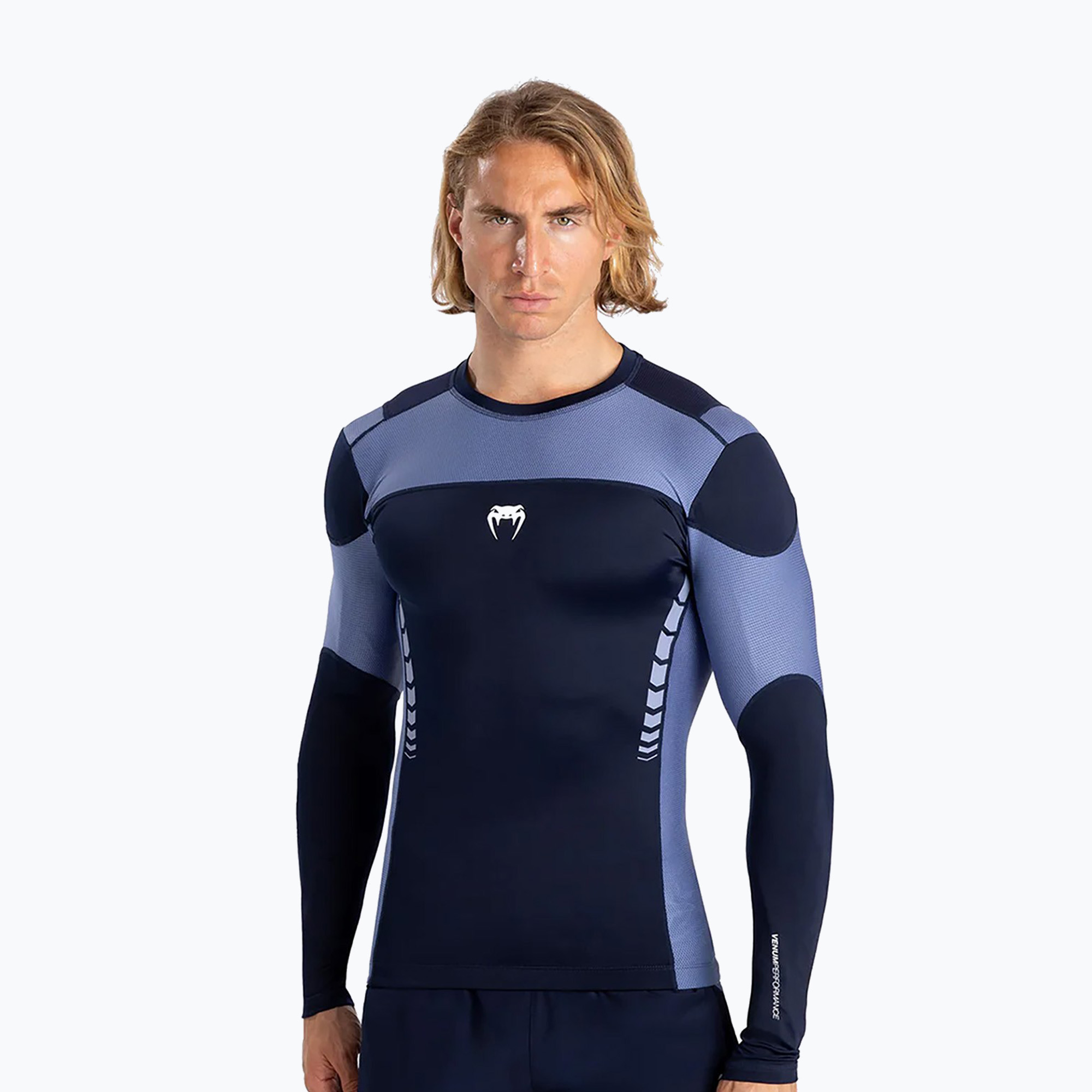 Longsleeve treningowy męski Venum Tempest Rashguard navy blue/blue 