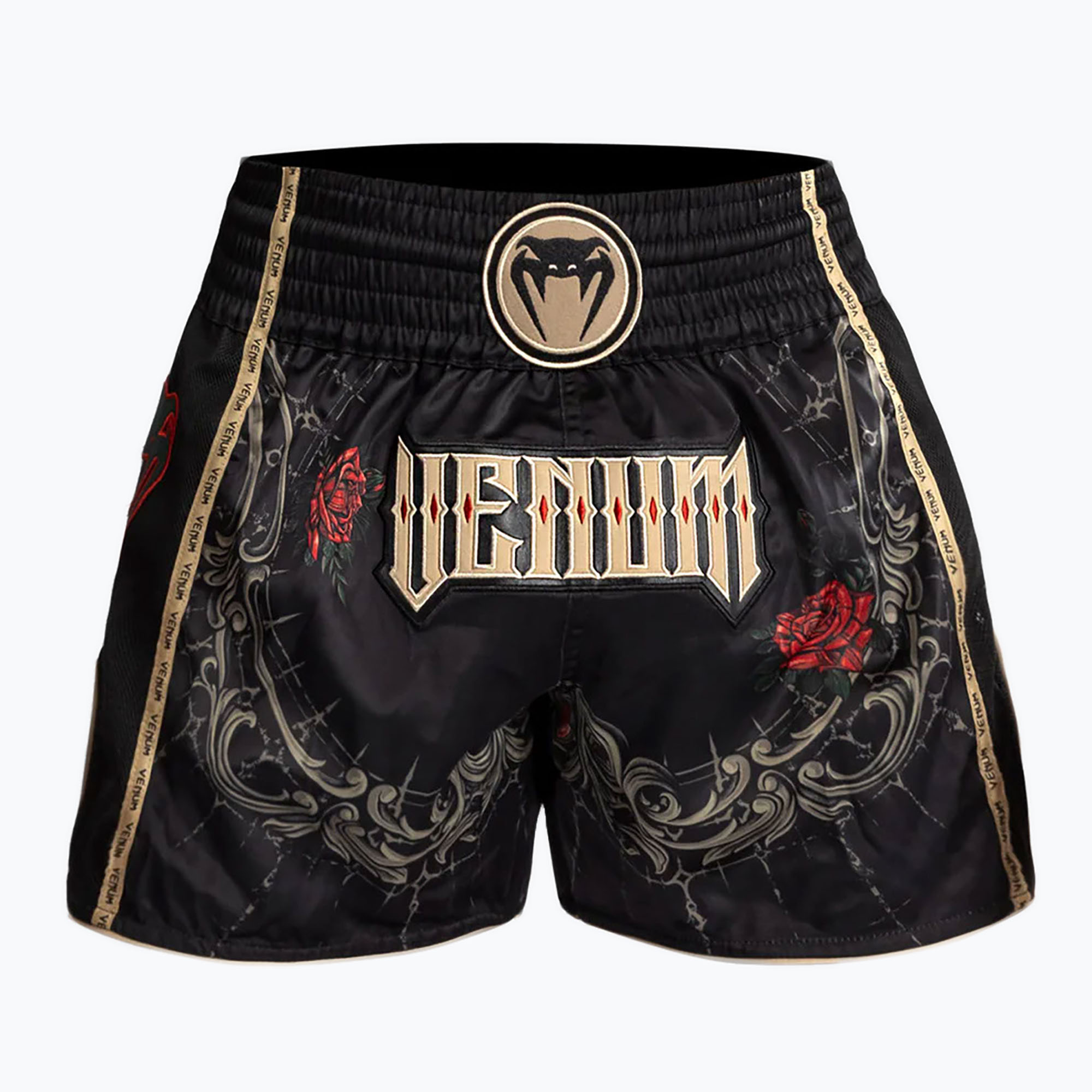 Spodenki treningowe męskie Venum Santa Muerte 5.0 Muay Thai Shorts deep black/gold | WYSYŁKA W 24H | 30 DNI NA ZWROT