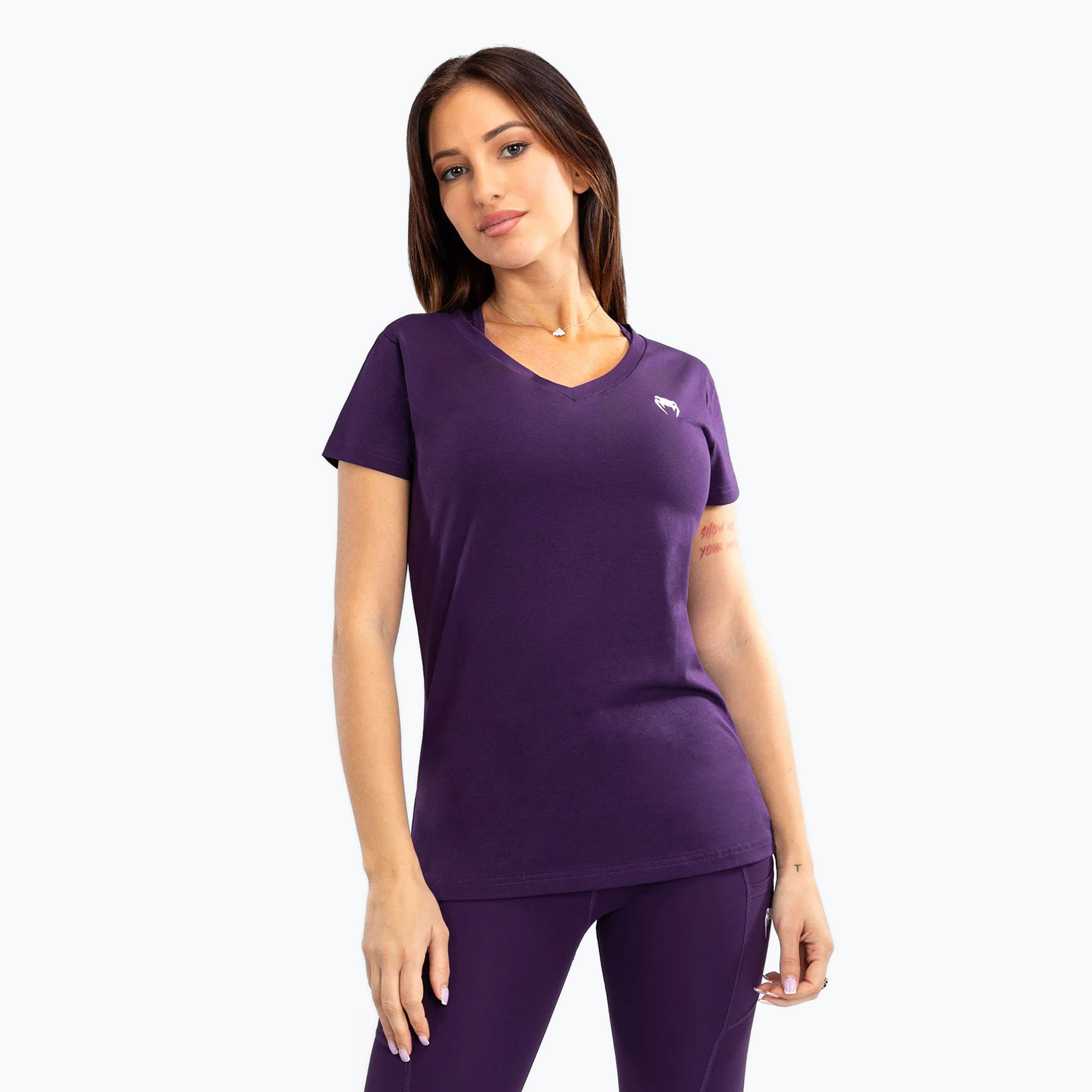 Koszulka damska Venum Essential Women'S T-Shirt deep purple | WYSYŁKA W 24H | 30 DNI NA ZWROT