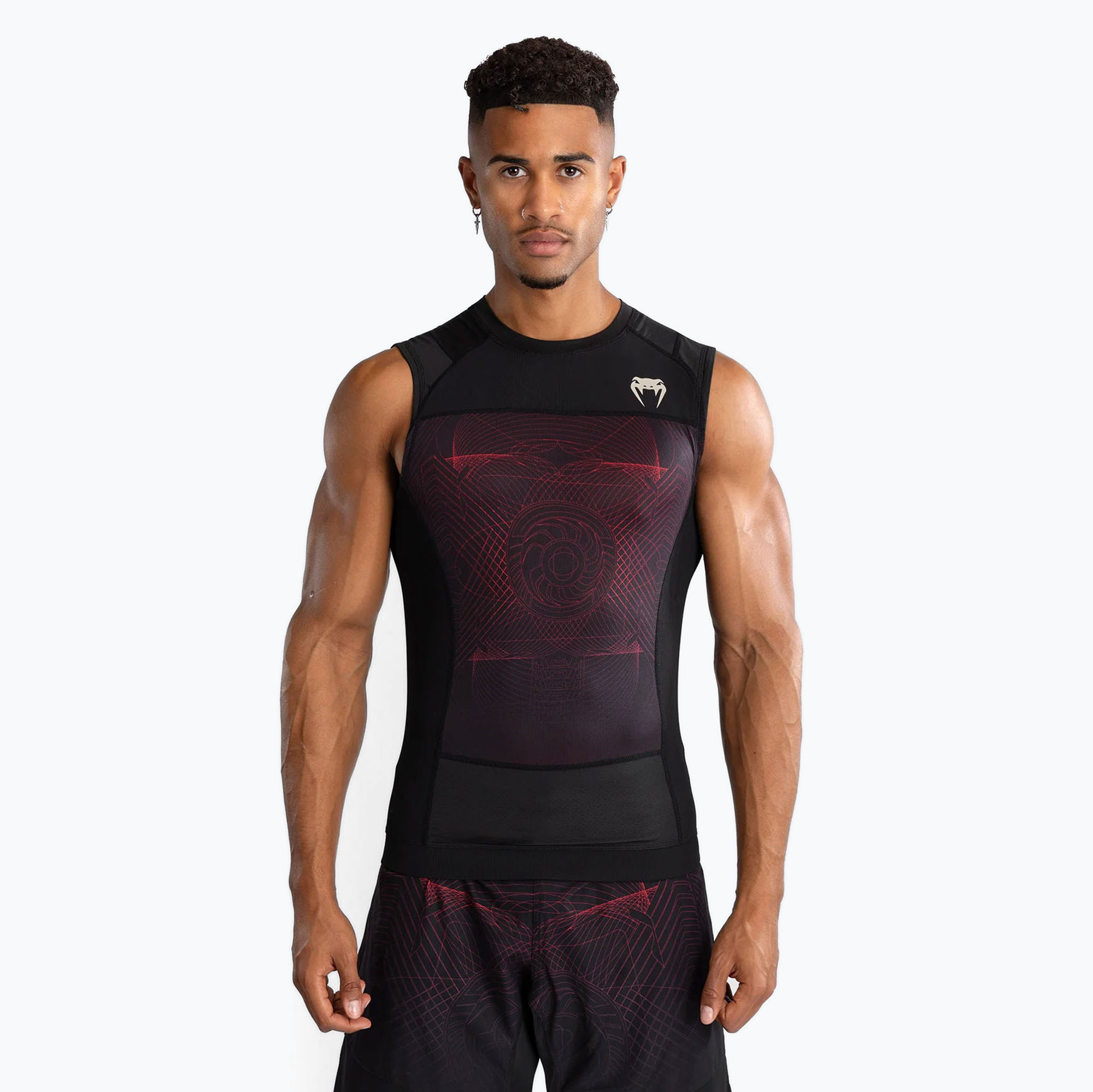 Rashguard tank top męski Venum G-Fit Air Men'S Sleeveless Rashguard deep black/fire red | WYSYŁKA W 24H | 30 DNI NA ZWROT