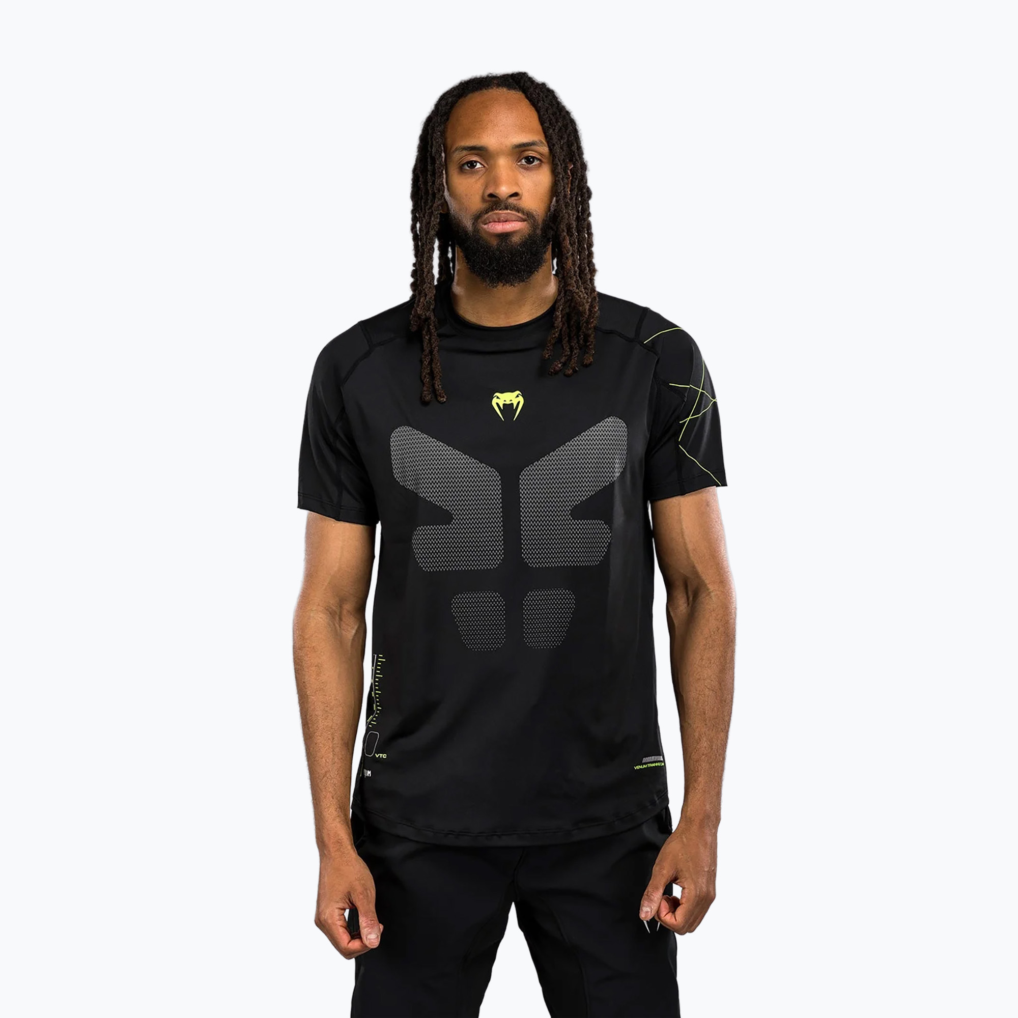 Koszulka treningowa męska Venum Training Camp black/neo green 