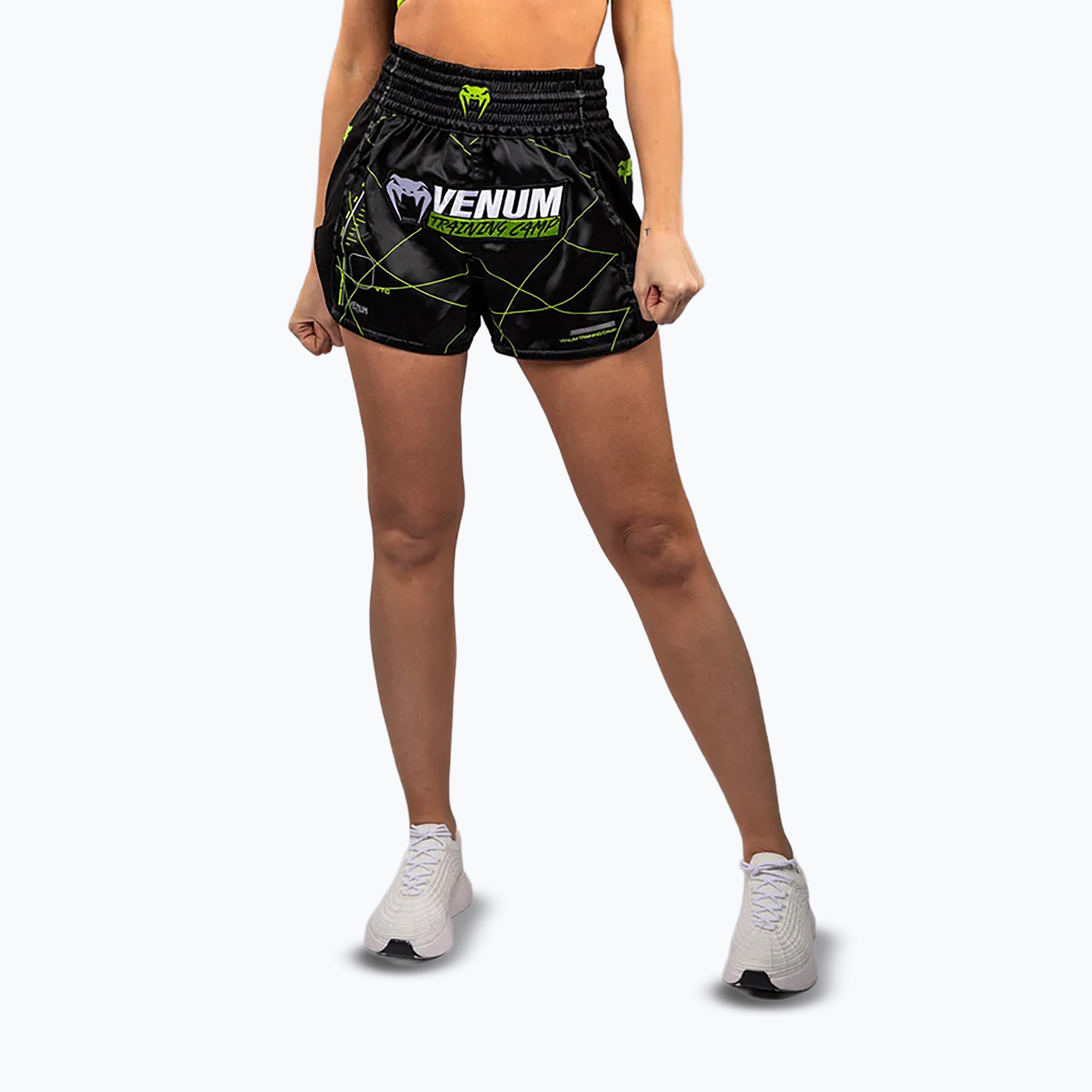 Spodenki treningowe damskie Venum Training Camp 4.0 black/neo green 