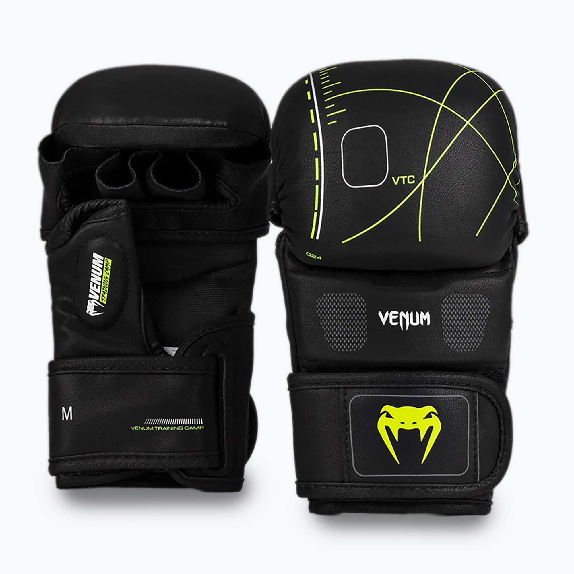Rękawice sparngowe Venum Training Camp 4.0 black/neo green 