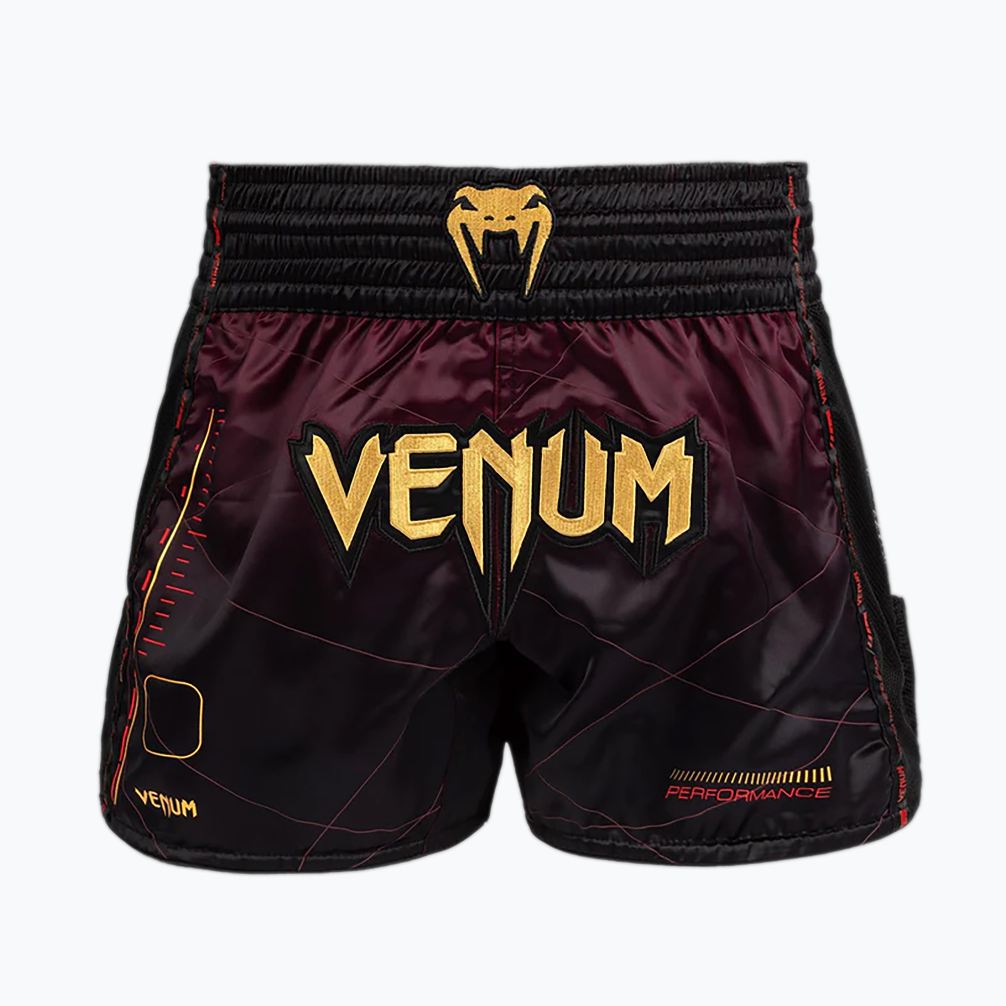 Spodenki treningowe Venum Tactical XT Muay Thai black/burgundy/gold 