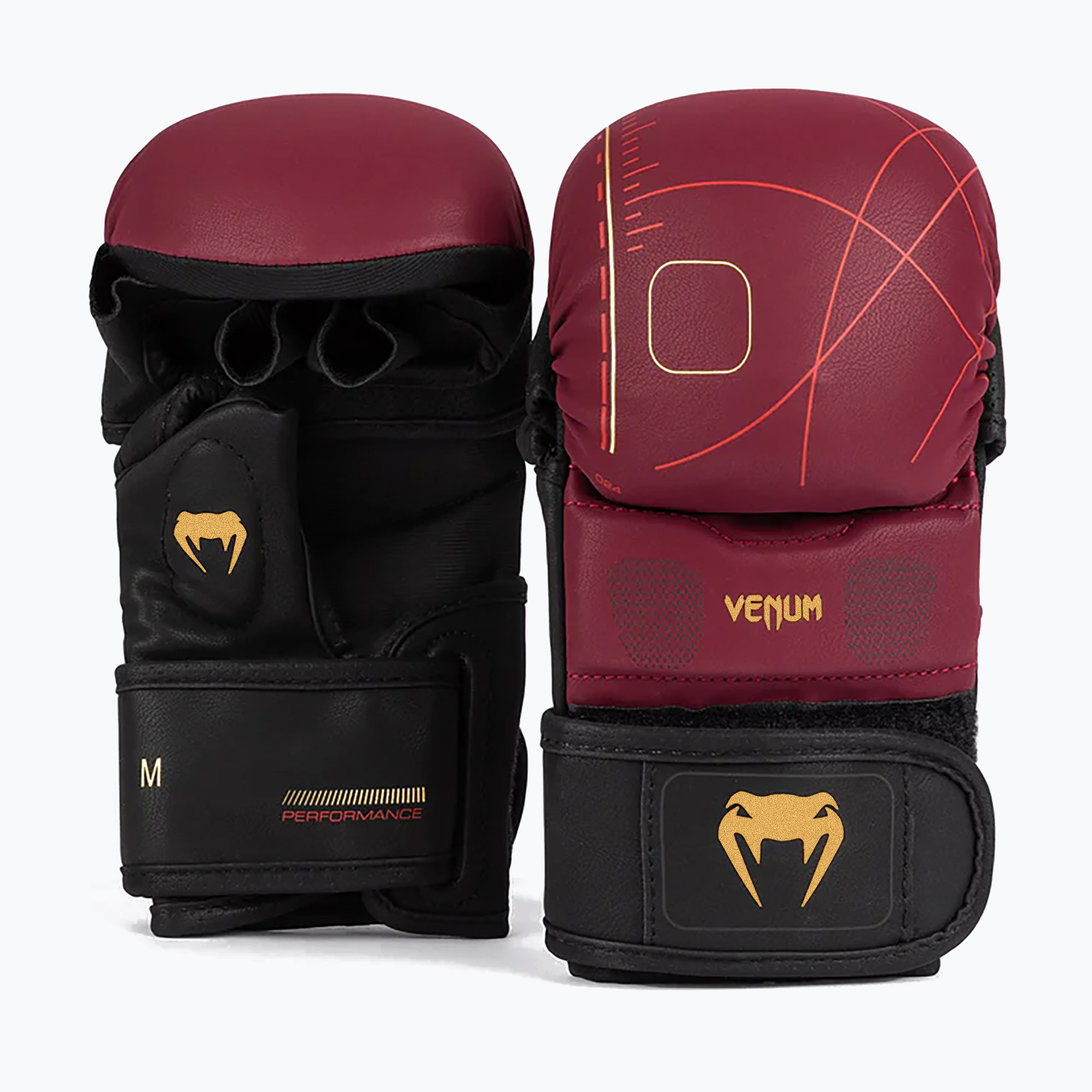 Rękawice sparingowe Venum Tactical XT black/burgundy/gold 