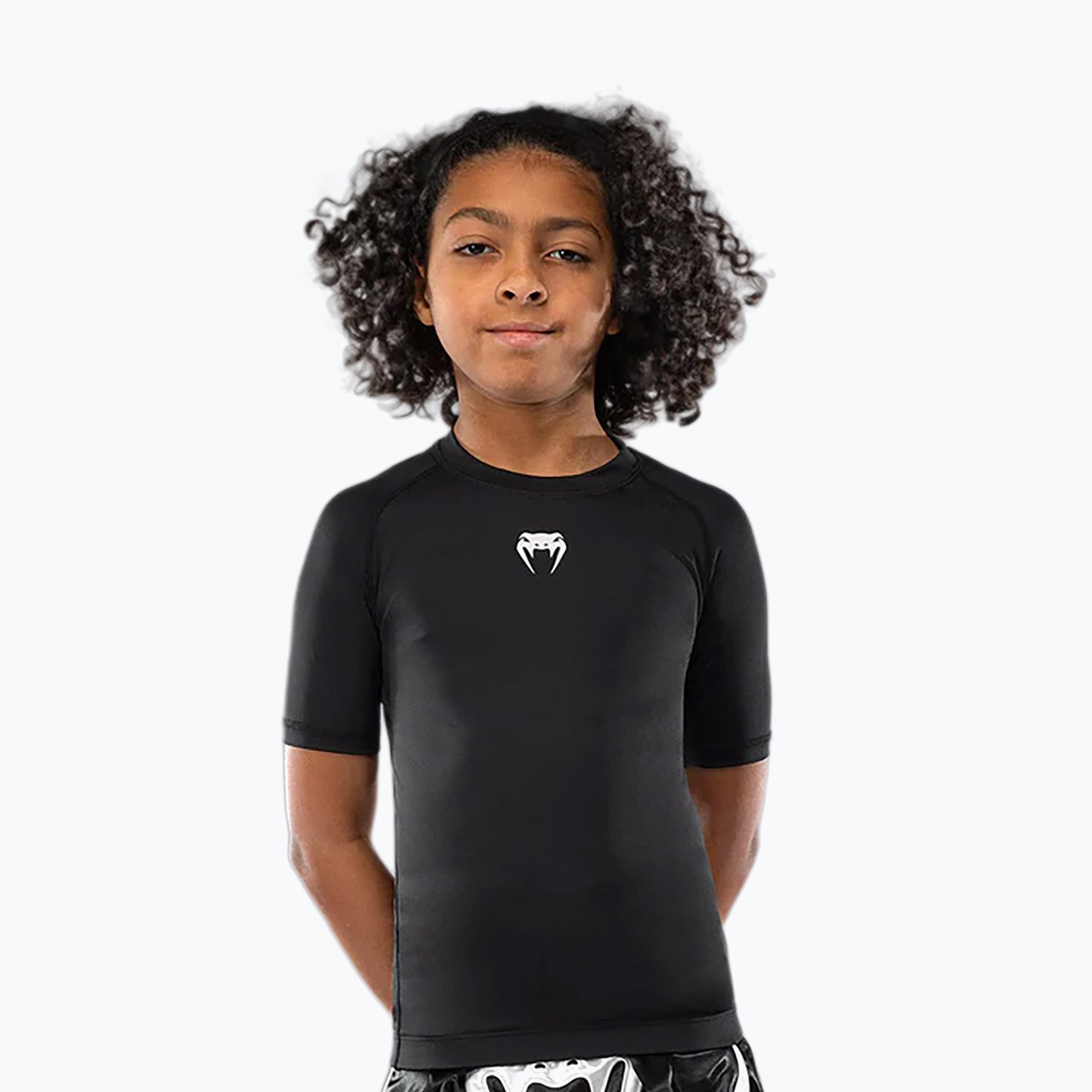 Koszulka treningowa dziecięca Venum Contender Rashguards Jr black 
