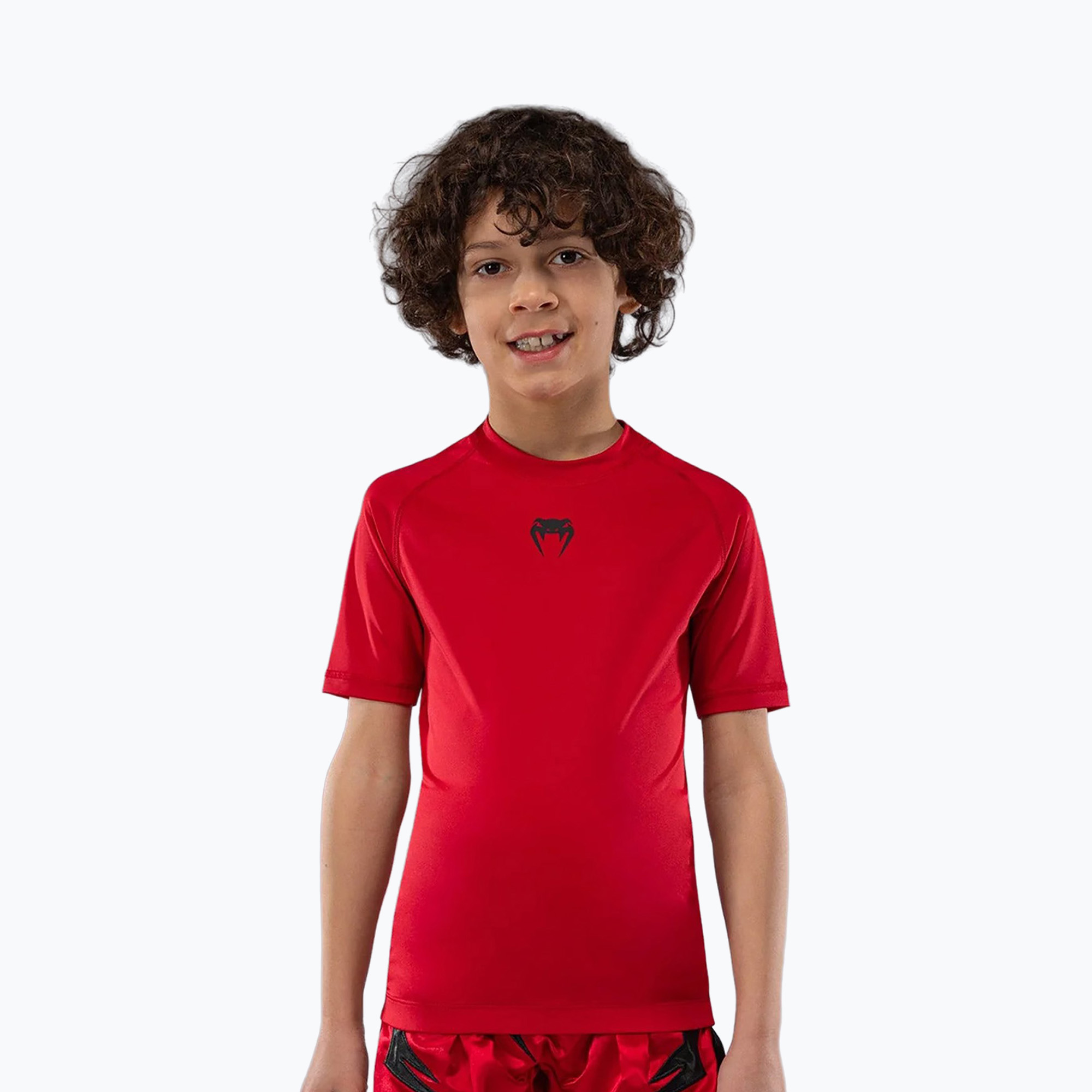 Koszulka treningowa dziecięca Venum Contender Rashguards Jr cherry red 