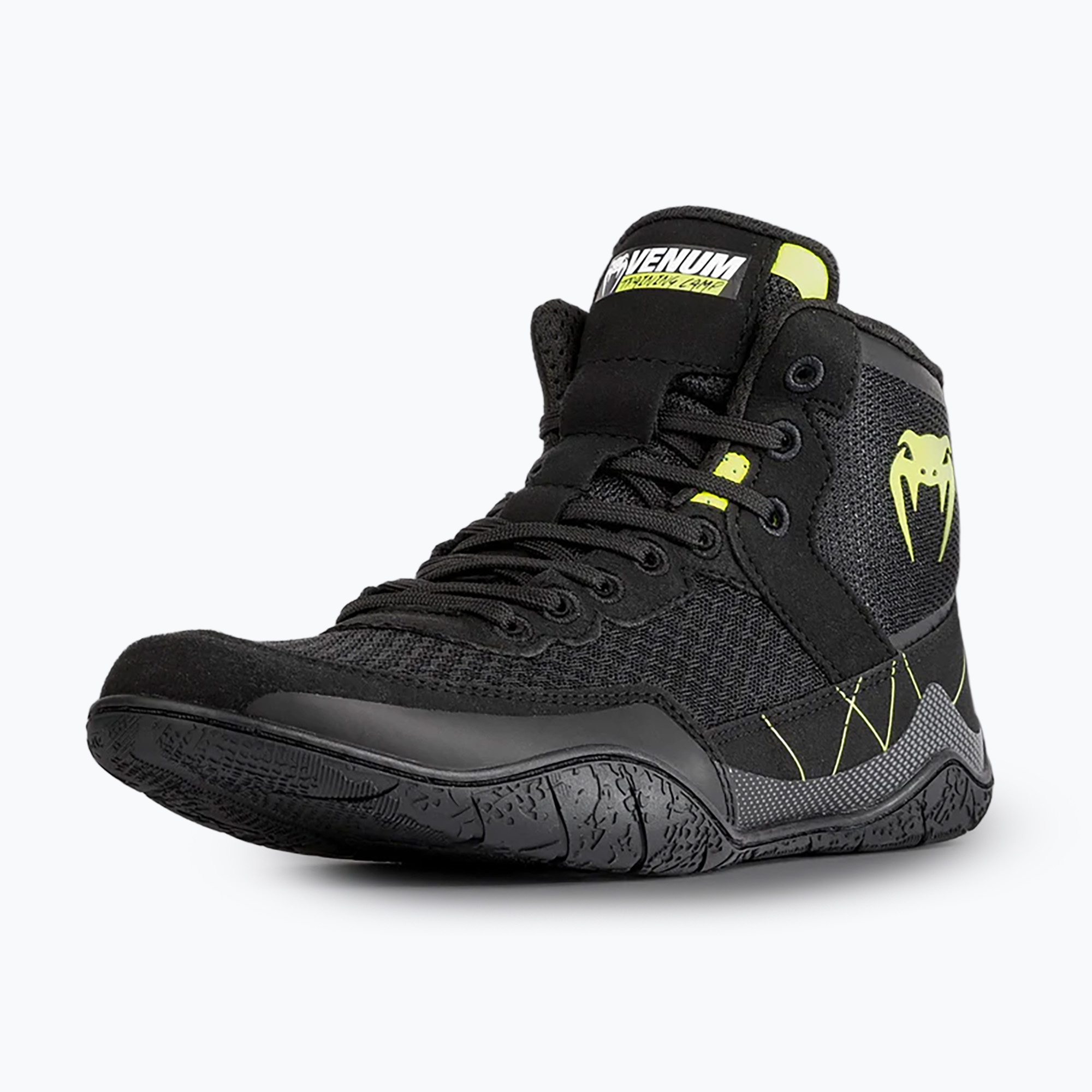 Buty bokserskie Venum Training Camp 4.0 Wrestling black/neo green 