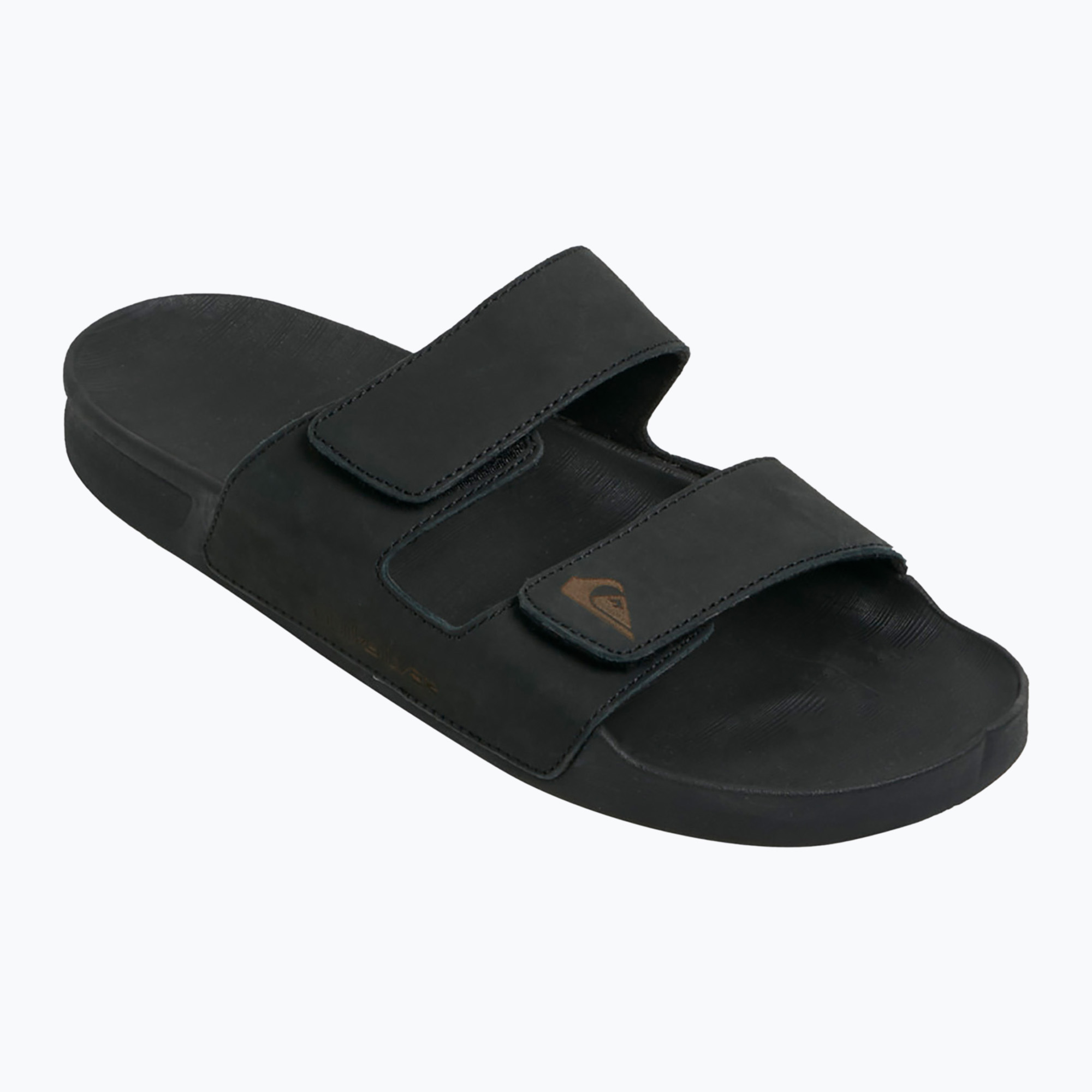 Klapki męskie Quiksilver Rivi Leather Double Adjust black 1 