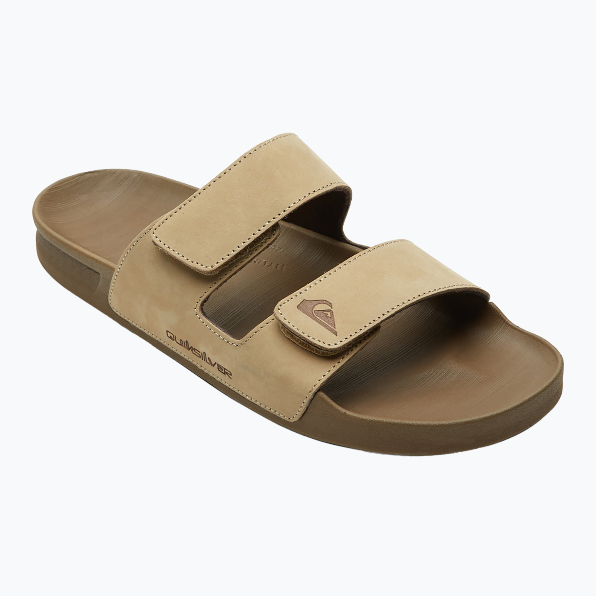 Klapki męskie Quiksilver Rivi Leather Double Adjust tan 1 