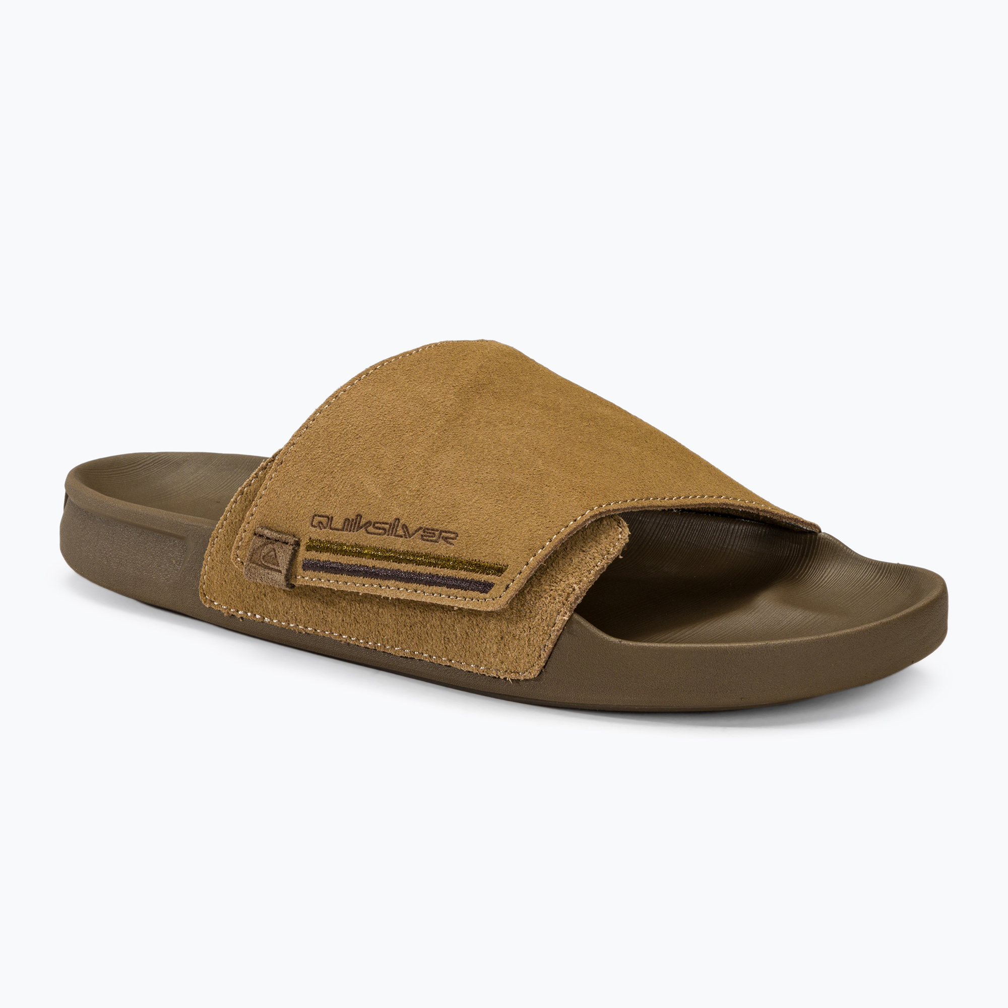 Klapki męskie Quiksilver Rivi Suede tan 1 | WYSYŁKA W 24H | 30 DNI NA ZWROT