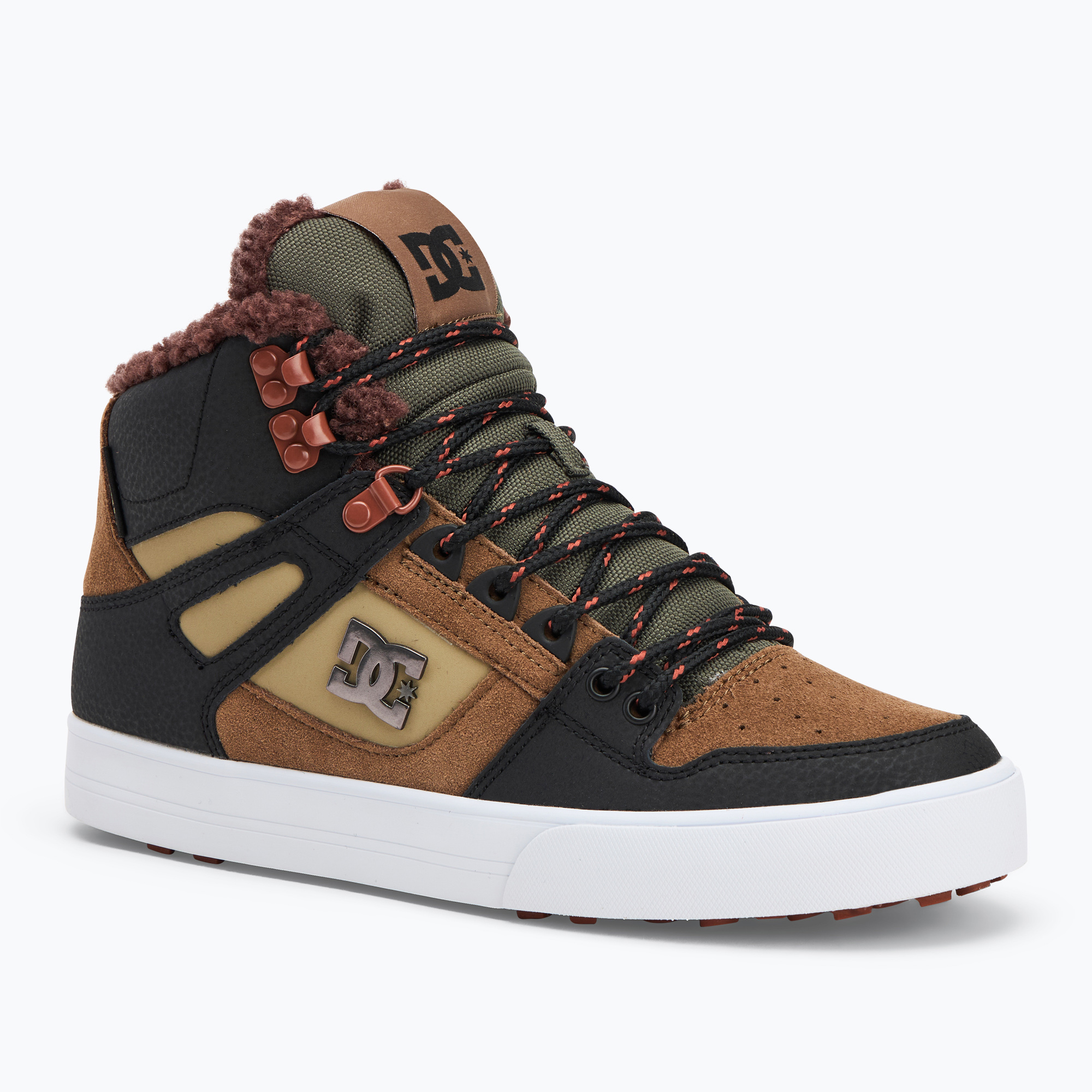 Buty męskie DC Pure High-Top brown / brown / green | WYSYŁKA W 24H | 30 DNI NA ZWROT