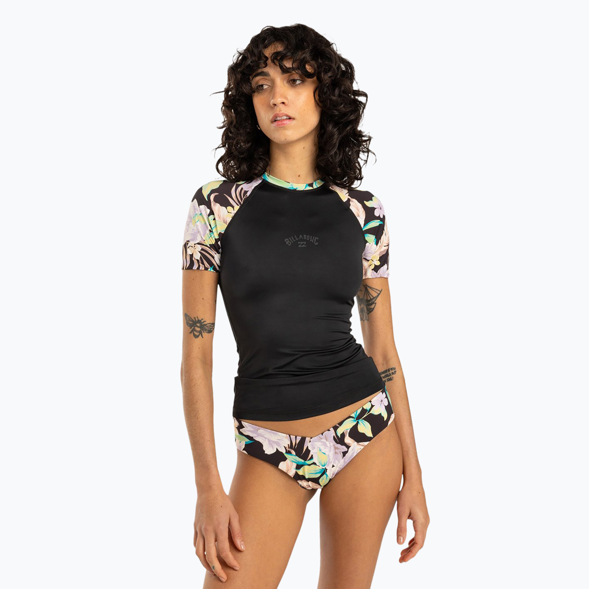Koszulka do pływania damska Billabong Surf Capsule black multi 
