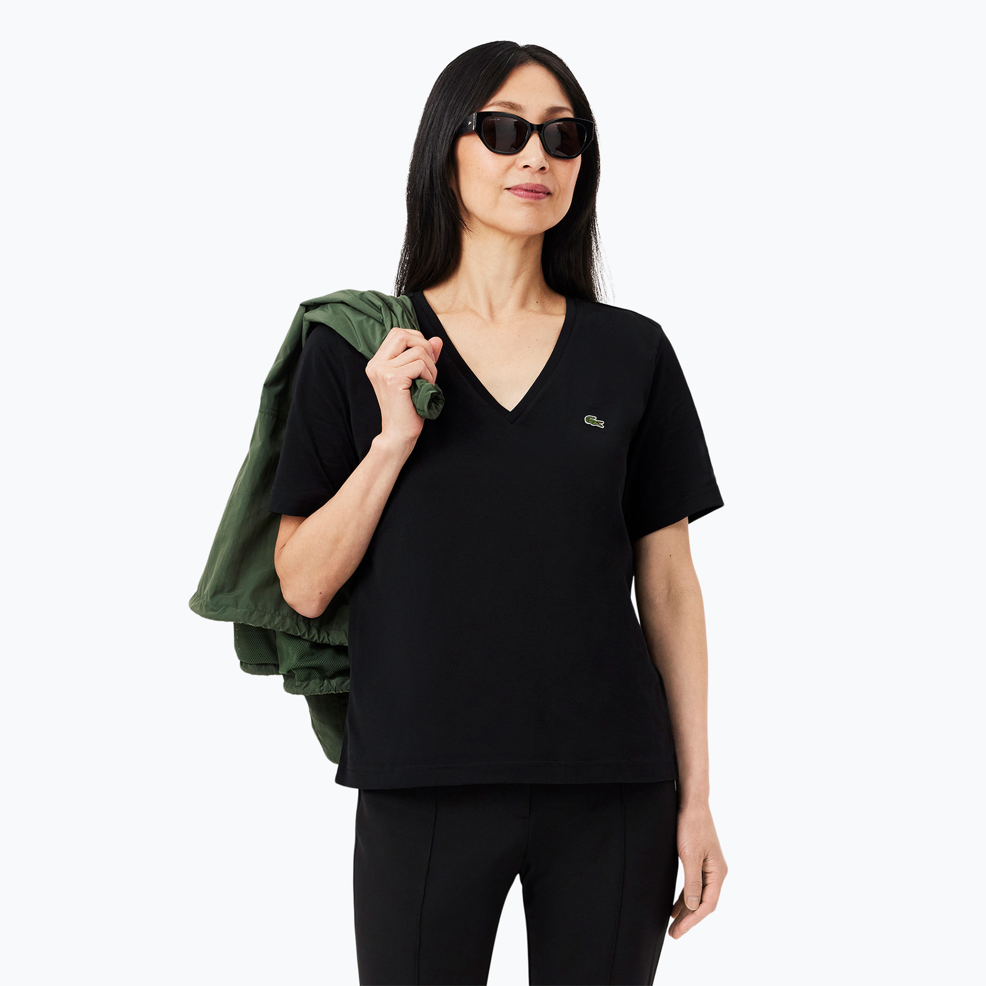 Koszulka damska Lacoste TF7300 black | WYSYŁKA W 24H | 30 DNI NA ZWROT