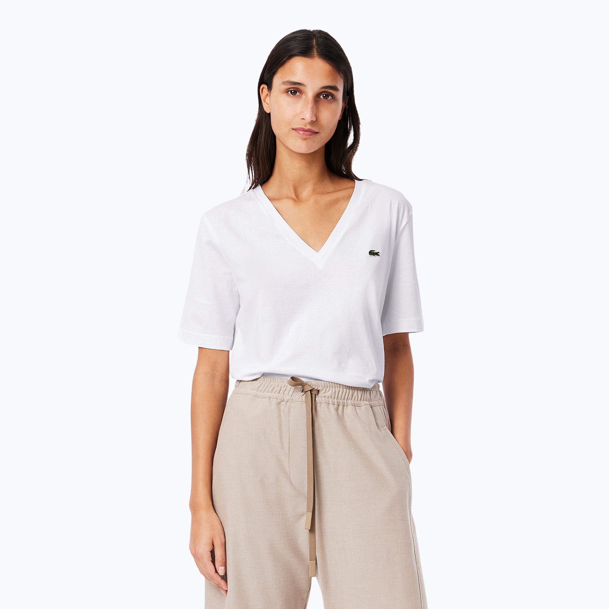 Koszulka damska Lacoste TF7300 white | WYSYŁKA W 24H | 30 DNI NA ZWROT