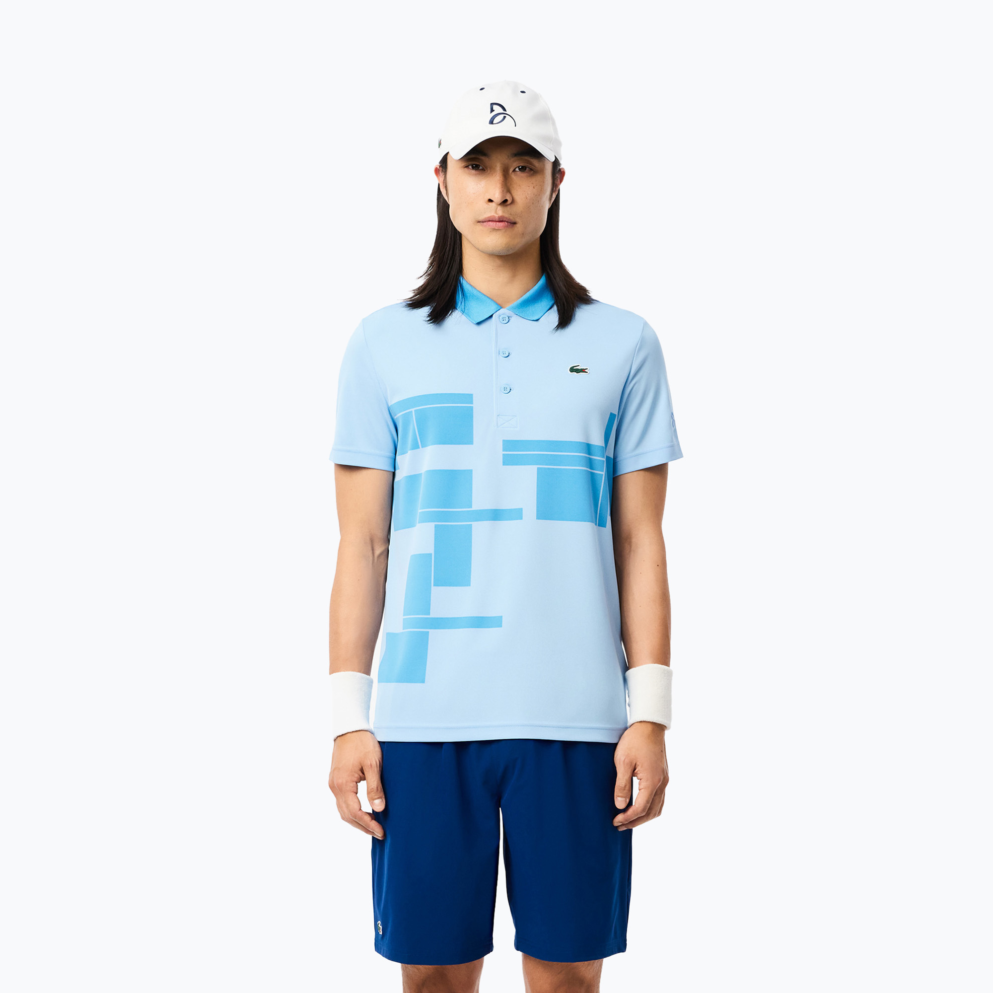 Koszulka polo tenisowa Lacoste Polo DH2568 overview/argentine blue | WYSYŁKA W 24H | 30 DNI NA ZWROT