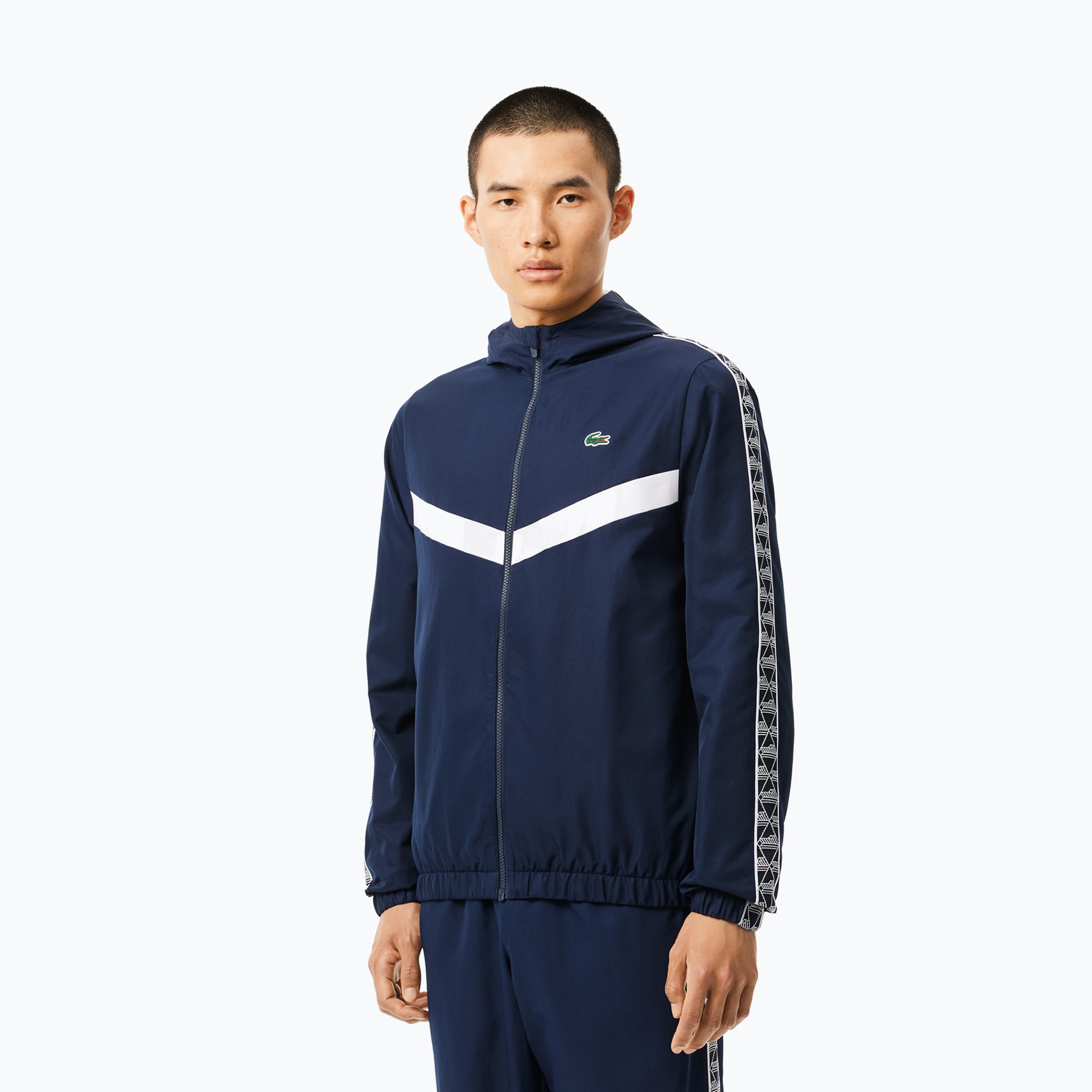 Kurtka męska Lacoste BH2538 navy blue/white | WYSYŁKA W 24H | 30 DNI NA ZWROT