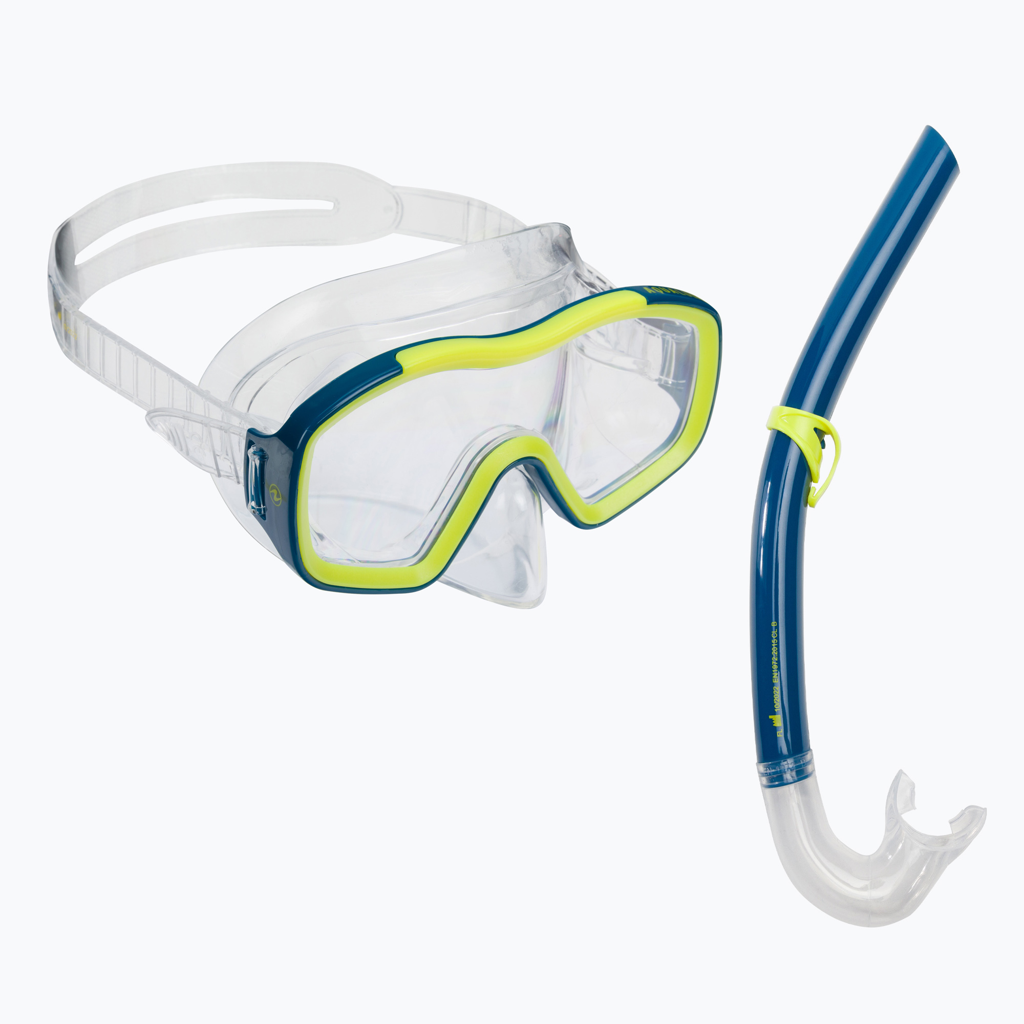 Zestaw do snorkelingu dziecięcy Aqualung Raccon Combo transparent/blue/yellow 