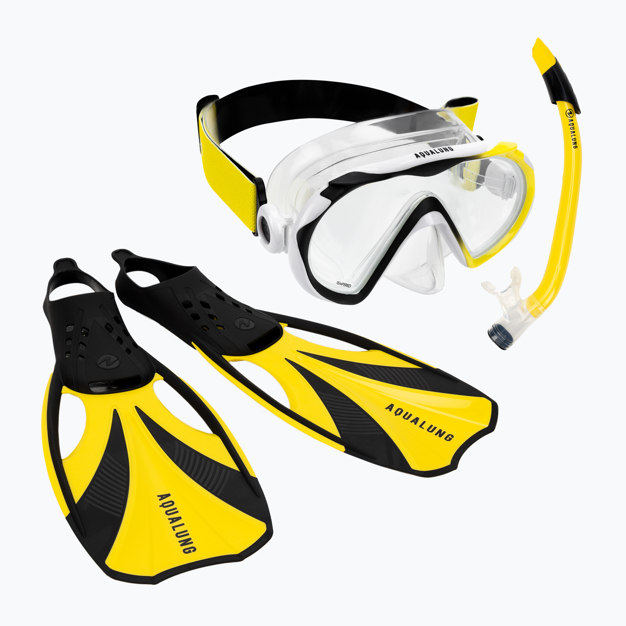 Zestaw do snorkelingu Aqualung Compass Set black/yellow | WYSYŁKA W 24H | 30 DNI NA ZWROT