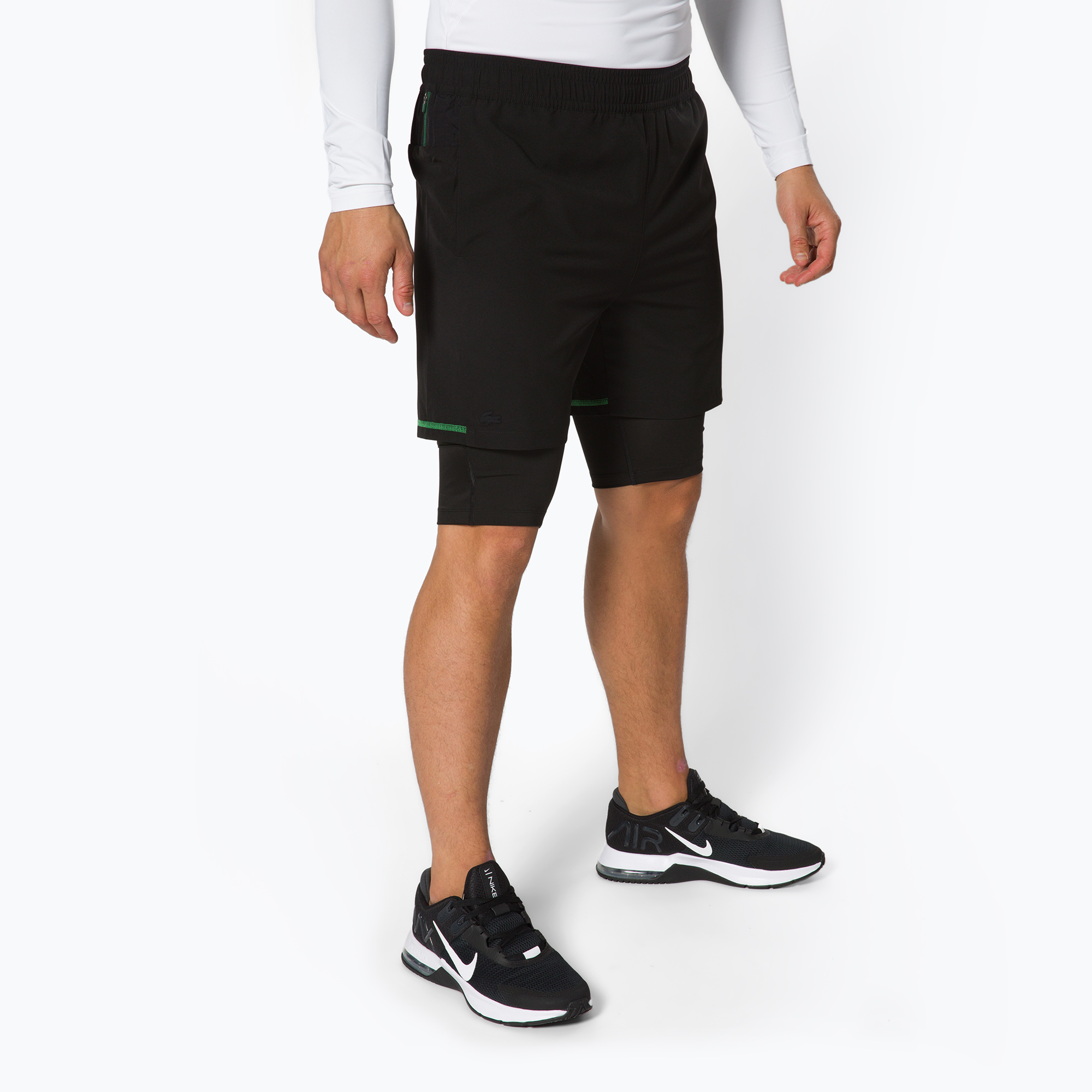 Spodenki męskie Lacoste GH1041 black/black green | WYSYŁKA W 24H | 30 DNI NA ZWROT