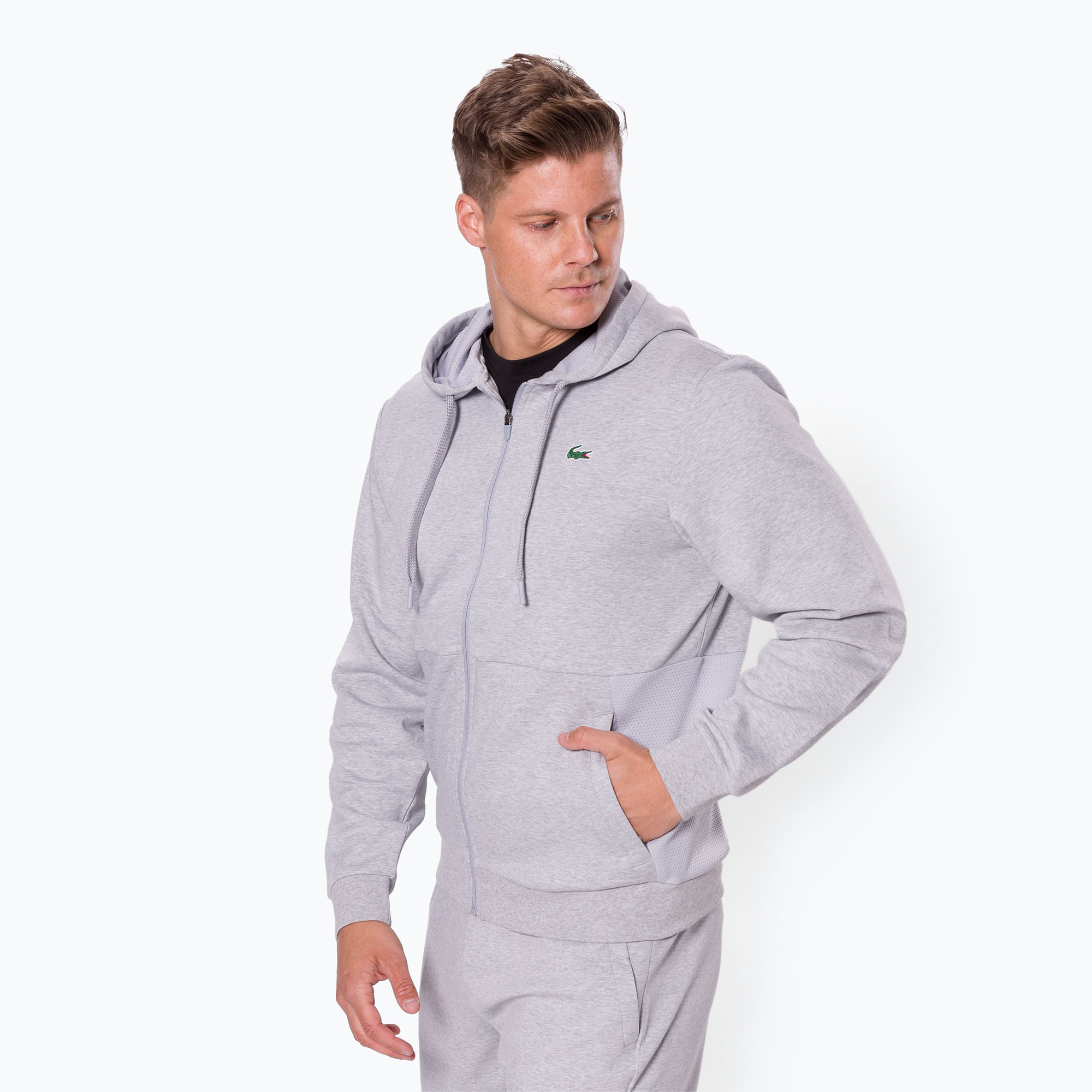 Bluza męska Lacoste SH9676 silver chine/elephant grey | WYSYŁKA W 24H | 30 DNI NA ZWROT