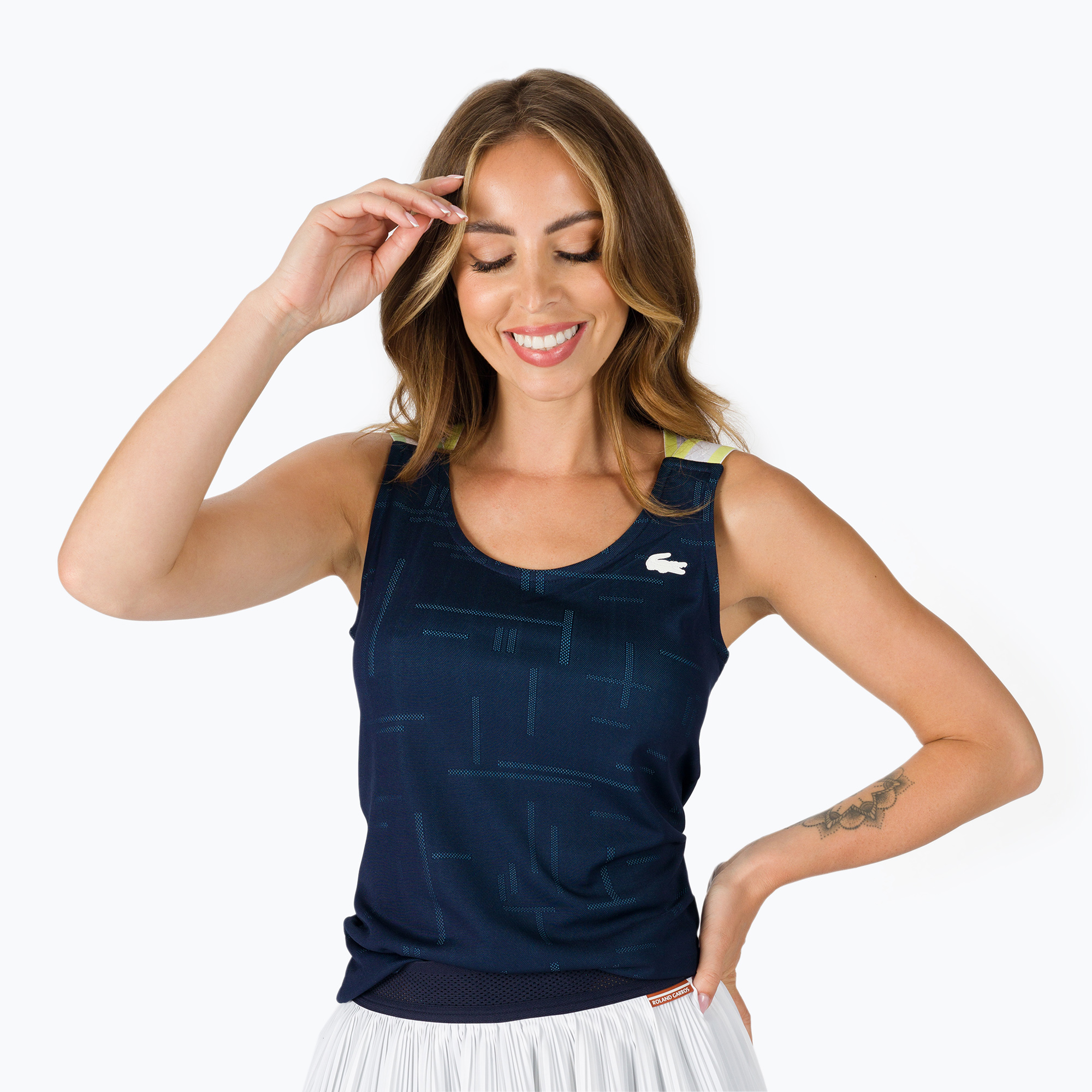 Koszulka damska Lacoste TF0754 navy blue/white/white | WYSYŁKA W 24H | 30 DNI NA ZWROT