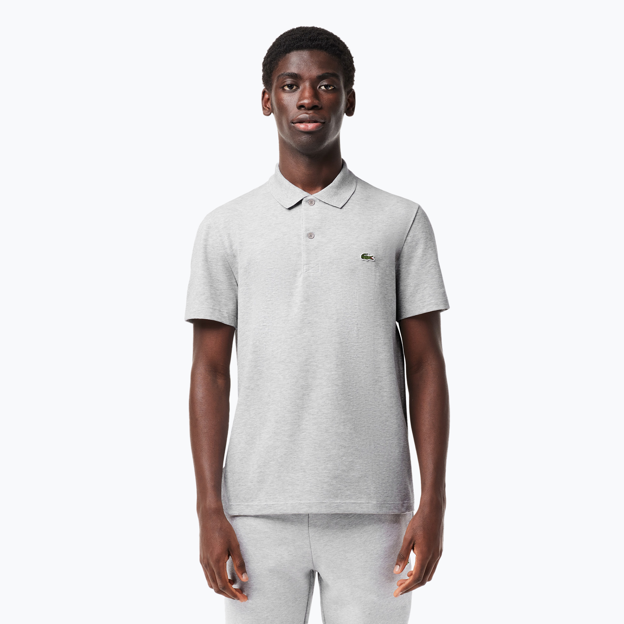 Koszulka polo męska Lacoste DH0783 silver chine | WYSYŁKA W 24H | 30 DNI NA ZWROT