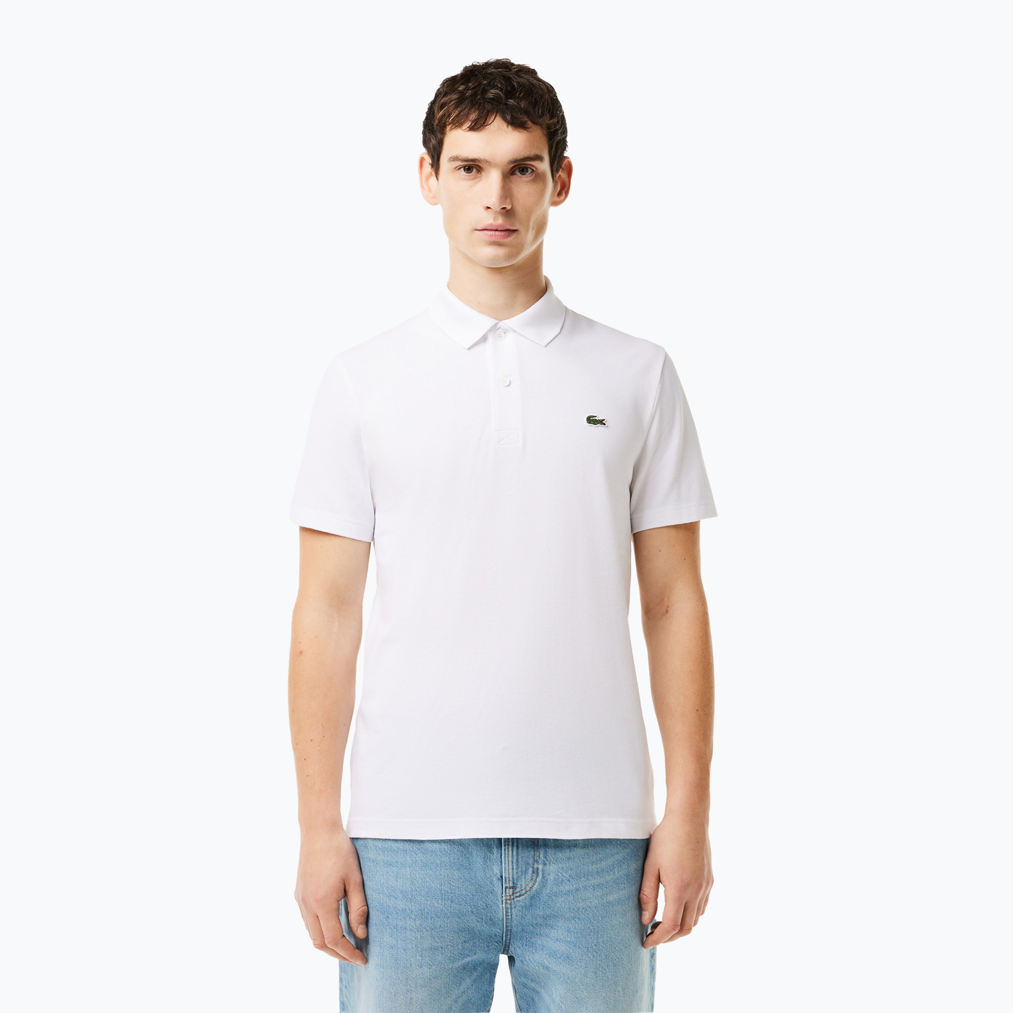 Koszulka polo męska LacosteDH0783 white | WYSYŁKA W 24H | 30 DNI NA ZWROT