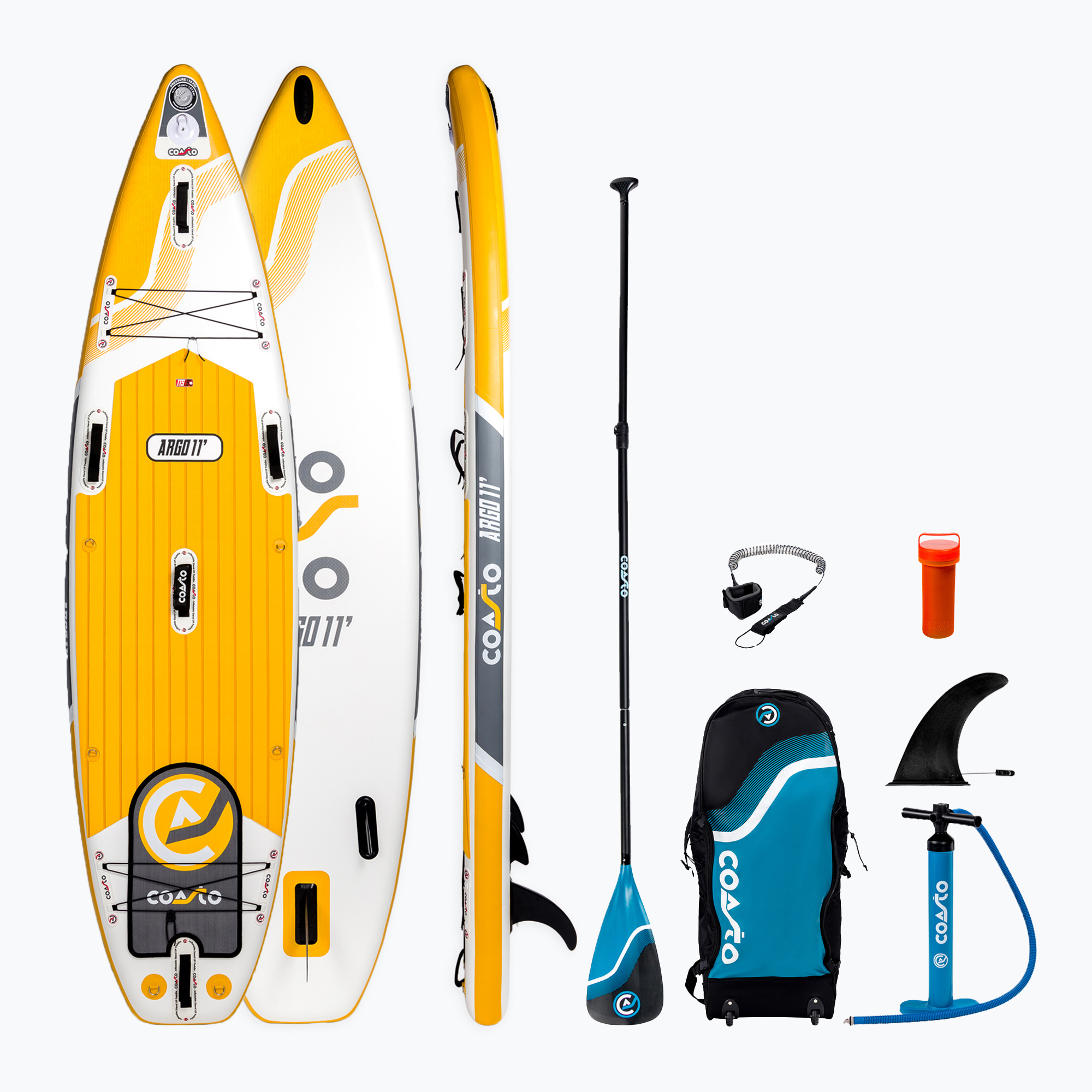 Deska SUP Coasto Argo 11'0'' yellow/white | WYSYŁKA W 24H | 30 DNI NA ZWROT