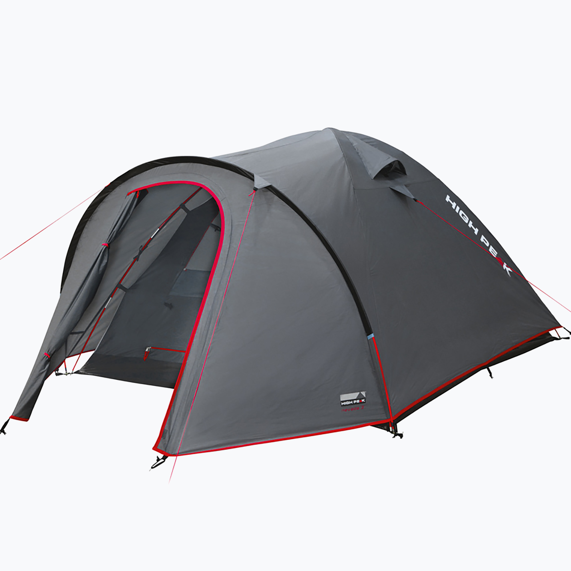 Namiot kempingowy 3-osobowy High Peak Nevada 3 dark grey/red | WYSYŁKA W 24H | 30 DNI NA ZWROT