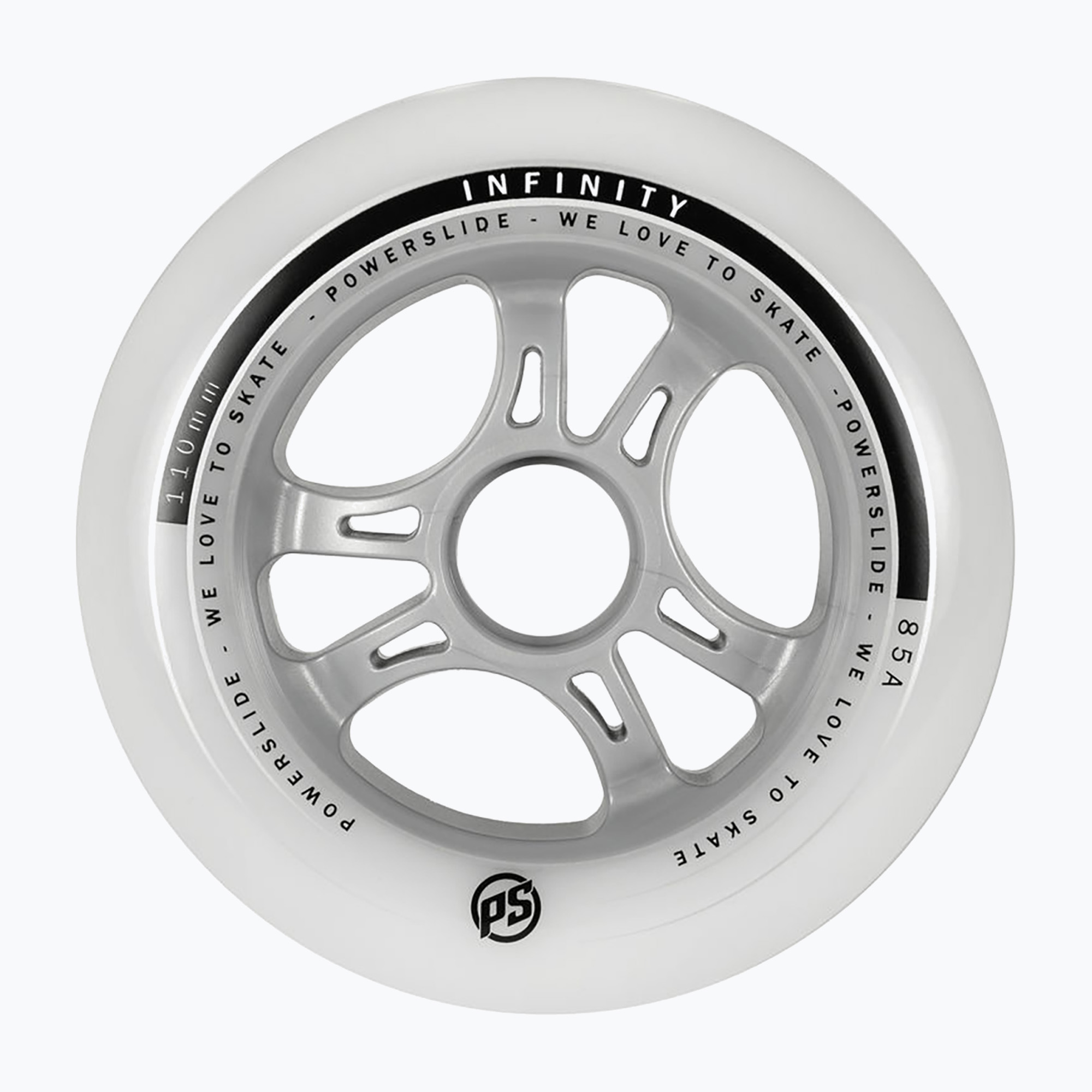 Kółka do rolek Powerslide Infinity 110 mm/85A 4 szt. white | WYSYŁKA W 24H | 30 DNI NA ZWROT