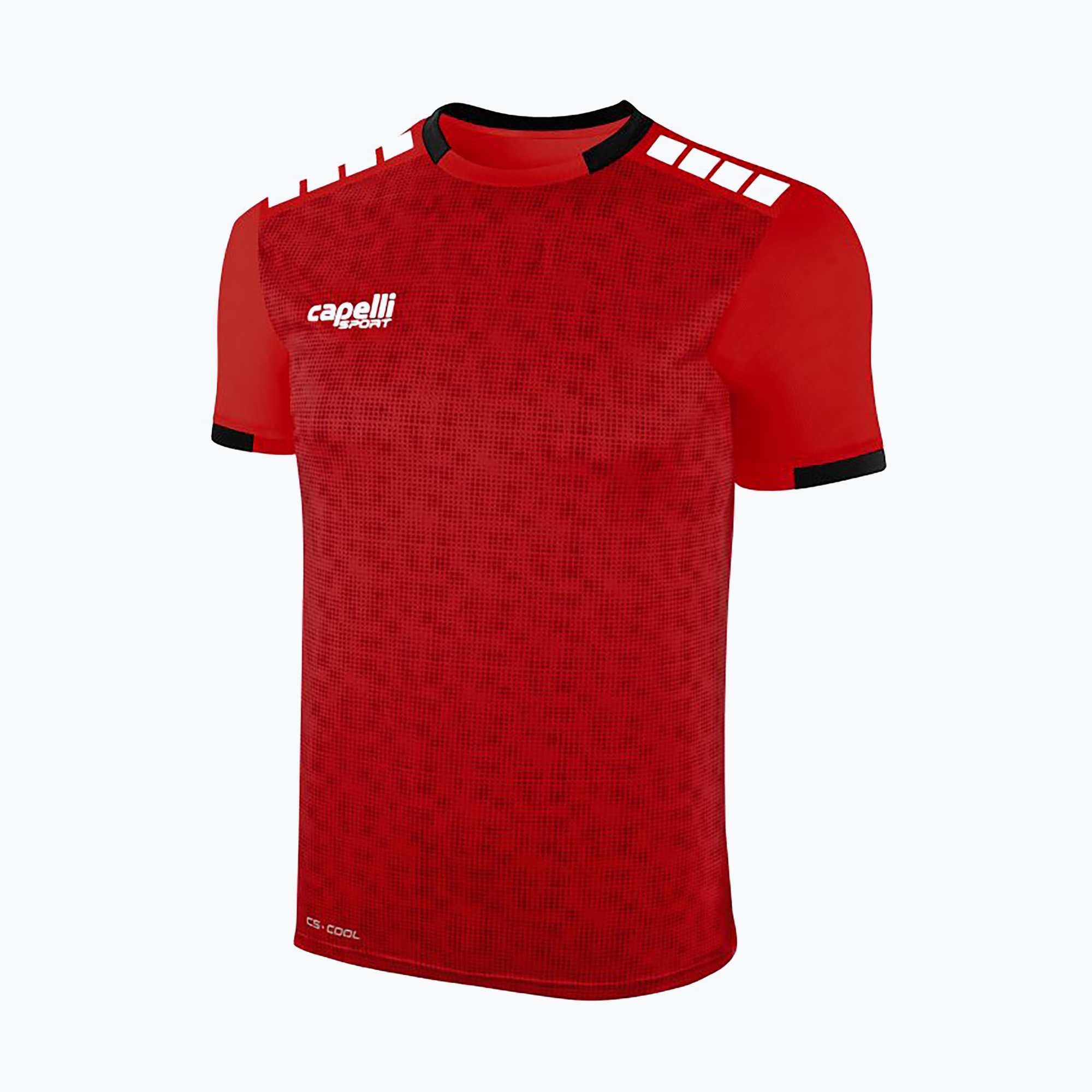 Koszulka piłkarska dziecięca Capelli Cs III Block Youth red/black | WYSYŁKA W 24H | 30 DNI NA ZWROT