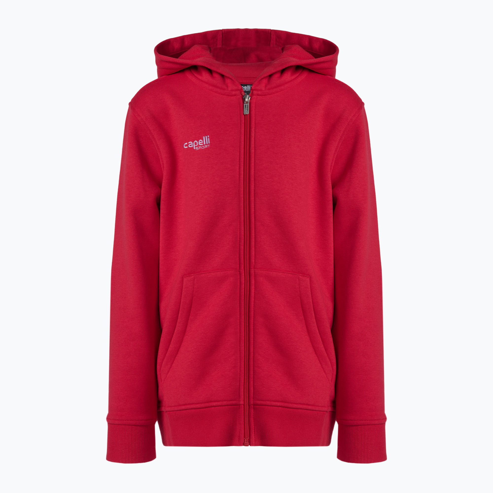 Bluza piłkarska dziecięca Capelli Basics Youth Zip Hoodie red | WYSYŁKA W 24H | 30 DNI NA ZWROT