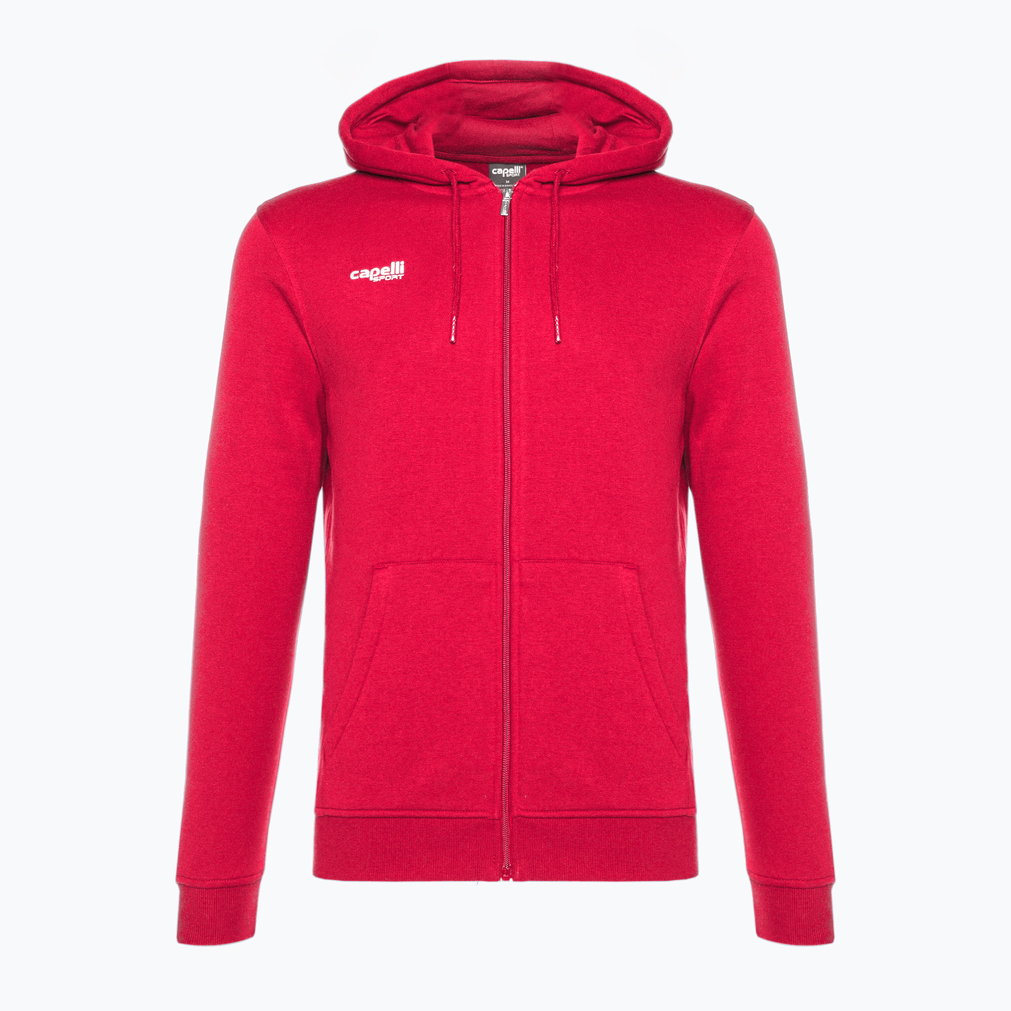 Bluza piłkarska męska Capelli Basics Adult Zip Hoodie red | WYSYŁKA W 24H | 30 DNI NA ZWROT