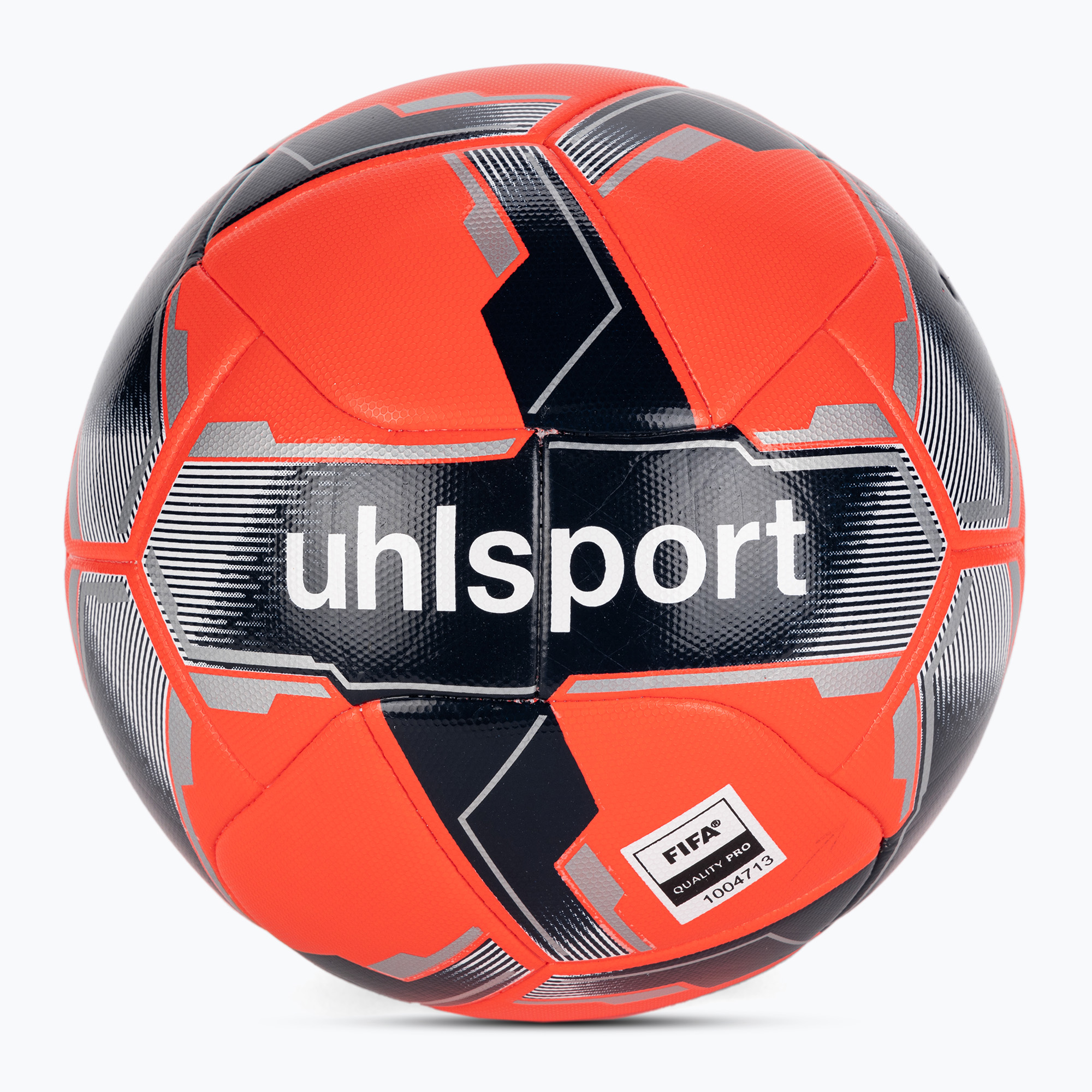 Piłka do piłki nożnej uhlsport Match Addglue fluo red/navy/silver rozmiar 5 | WYSYŁKA W 24H | 30 DNI NA ZWROT